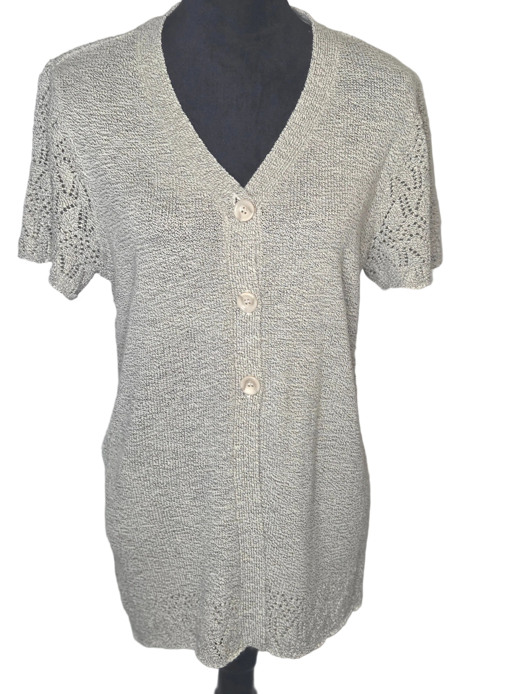 DRESS BARN LIGHT WEIGHT CROCHET CARDIGAN  SIZE XL