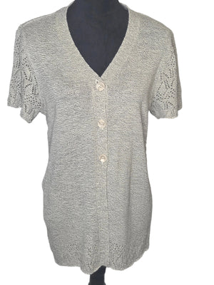 DRESS BARN LIGHT WEIGHT CROCHET CARDIGAN  SIZE XL