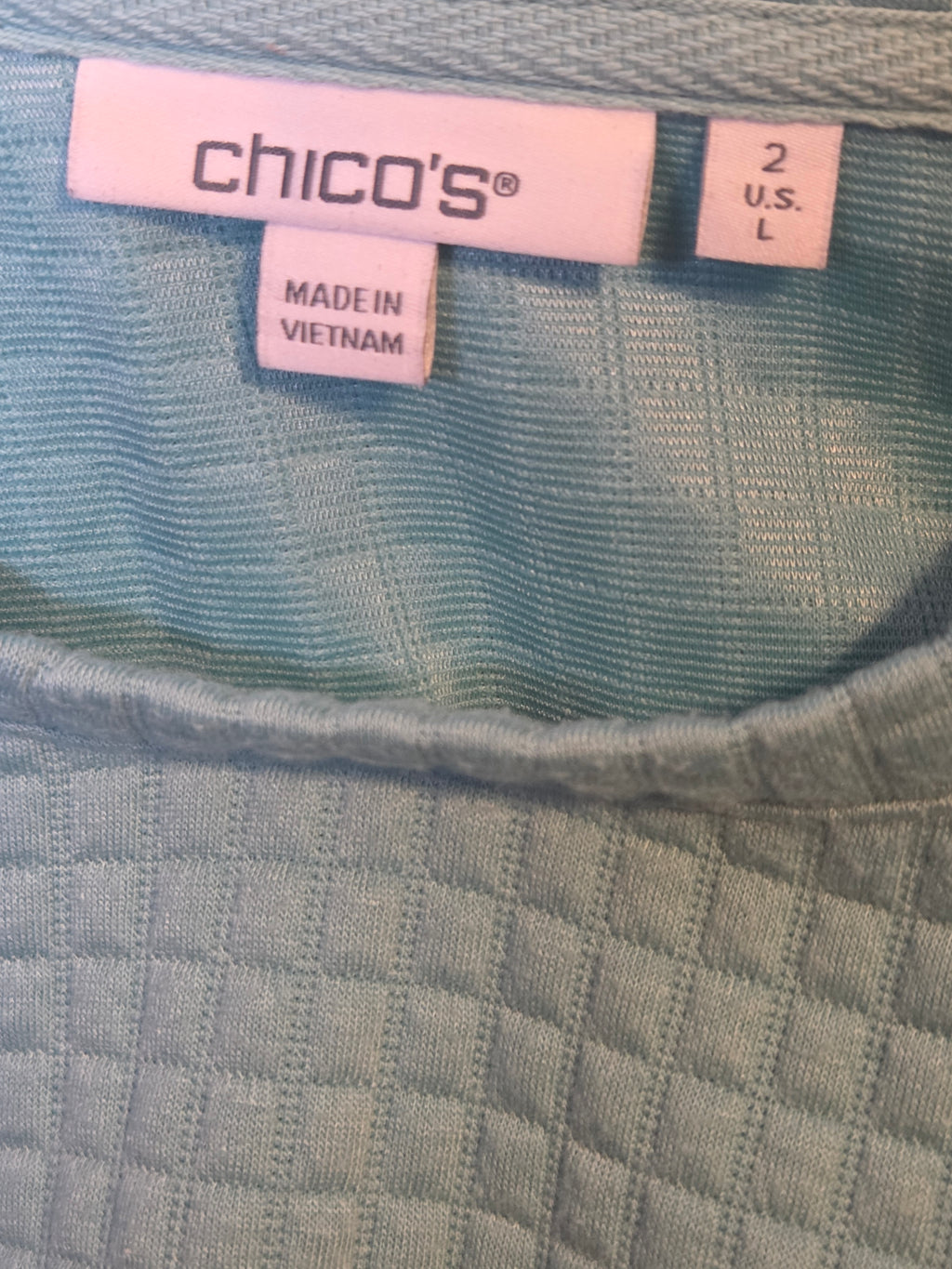 CHICO'S QUILTED TOP SIZE 2/L