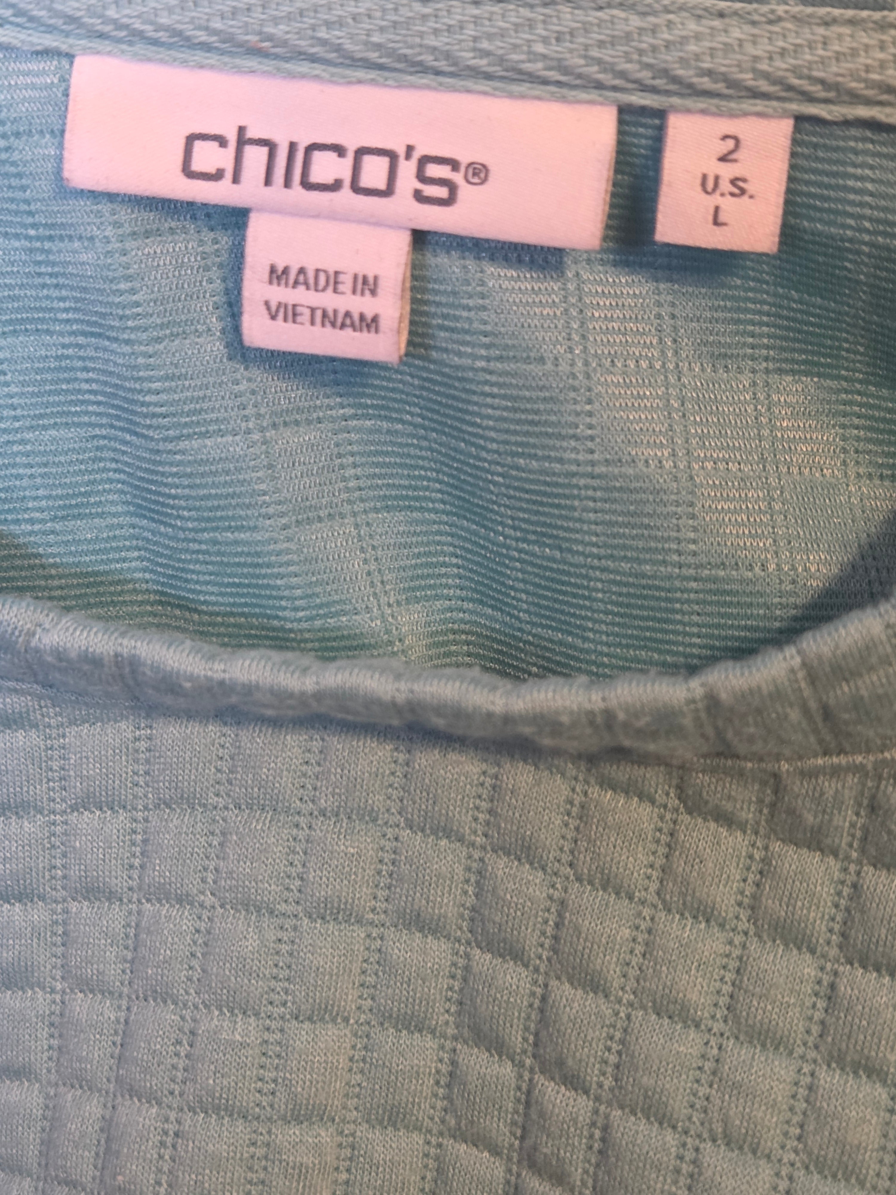 CHICO'S QUILTED TOP SIZE 2/L