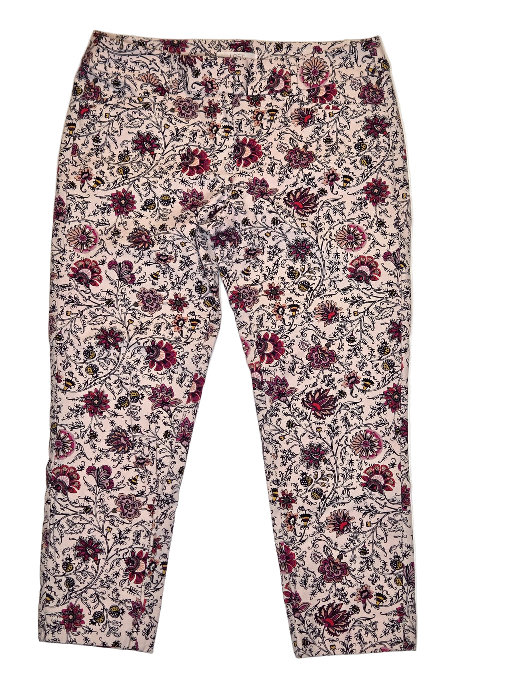 LOFT FLORAL CAPRI PANT SIZE 8