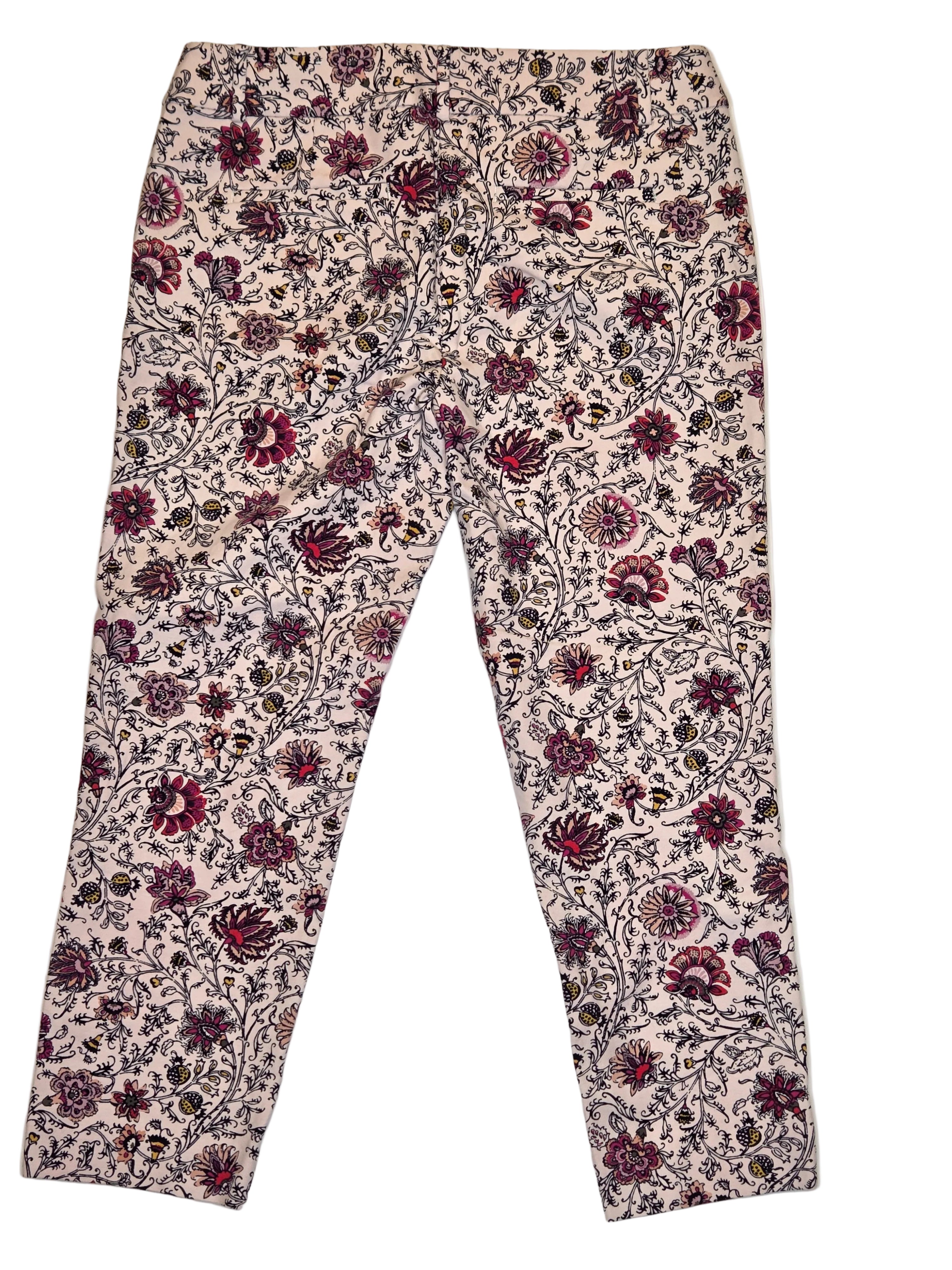 LOFT FLORAL CAPRI PANT SIZE 8