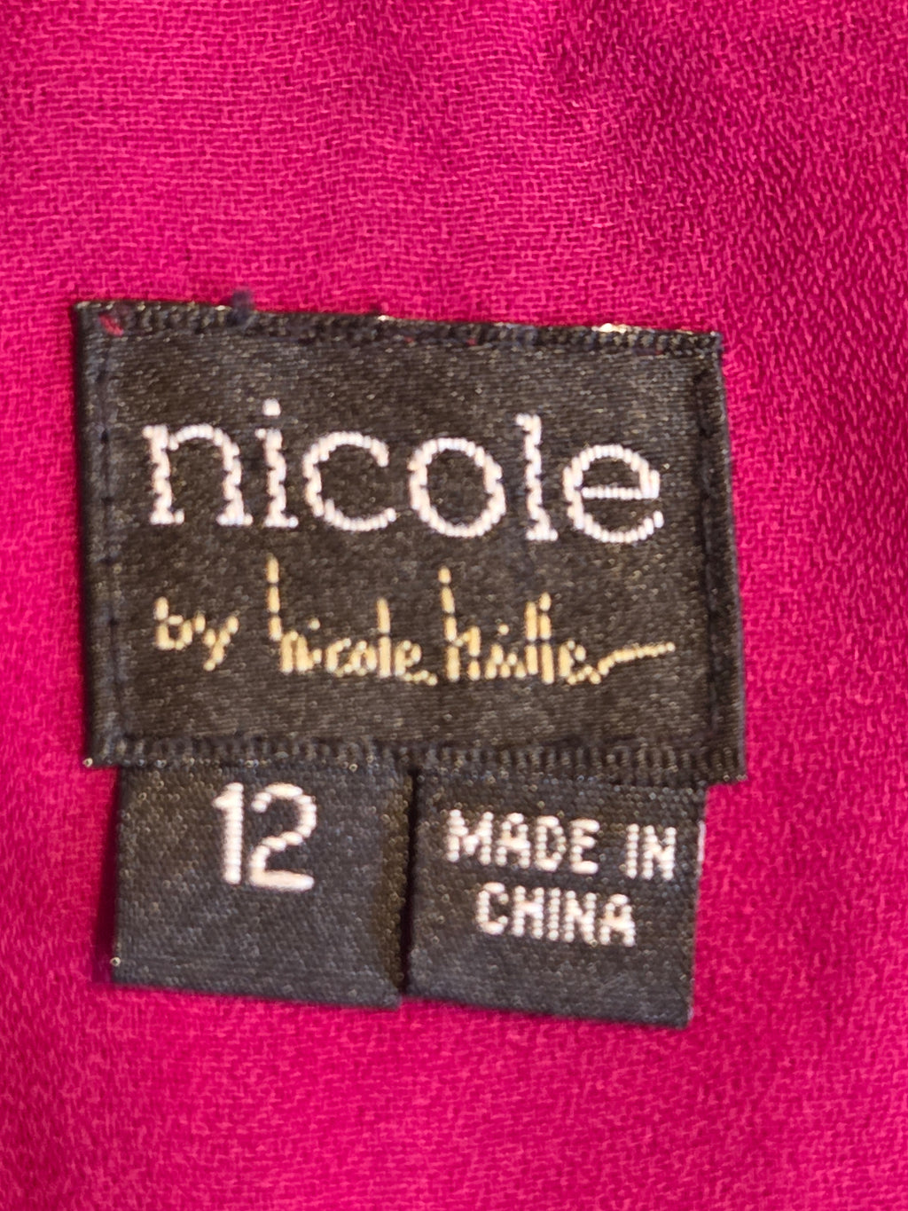 NICOLE BY NICOLE MILLER SIZE 12