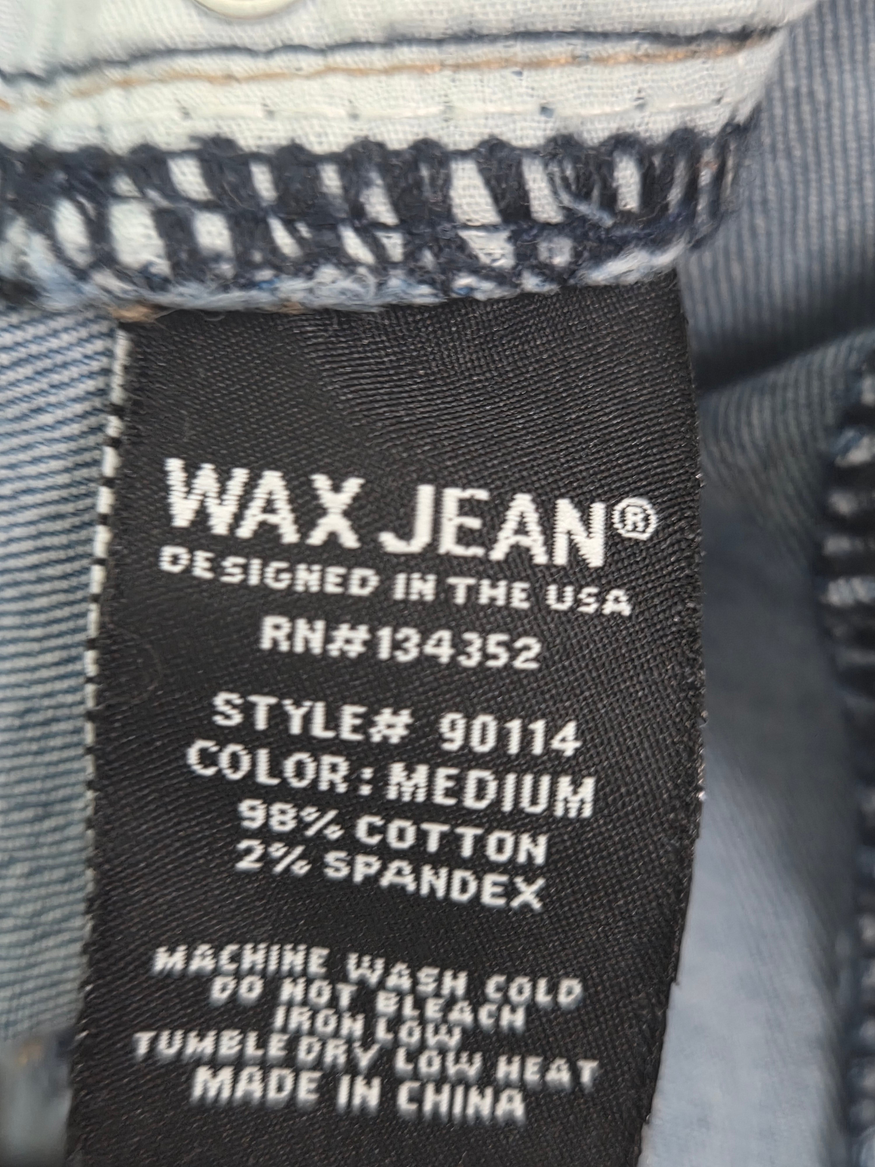 WAX JEAN SIZE LARGE