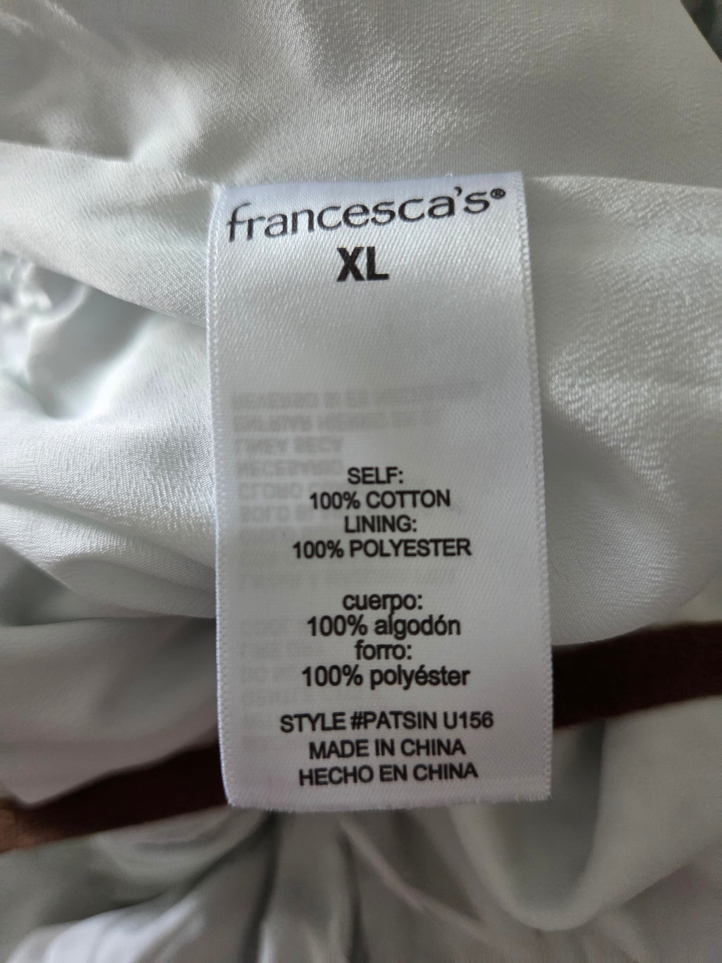 FRANCESCA'S SIZE XL