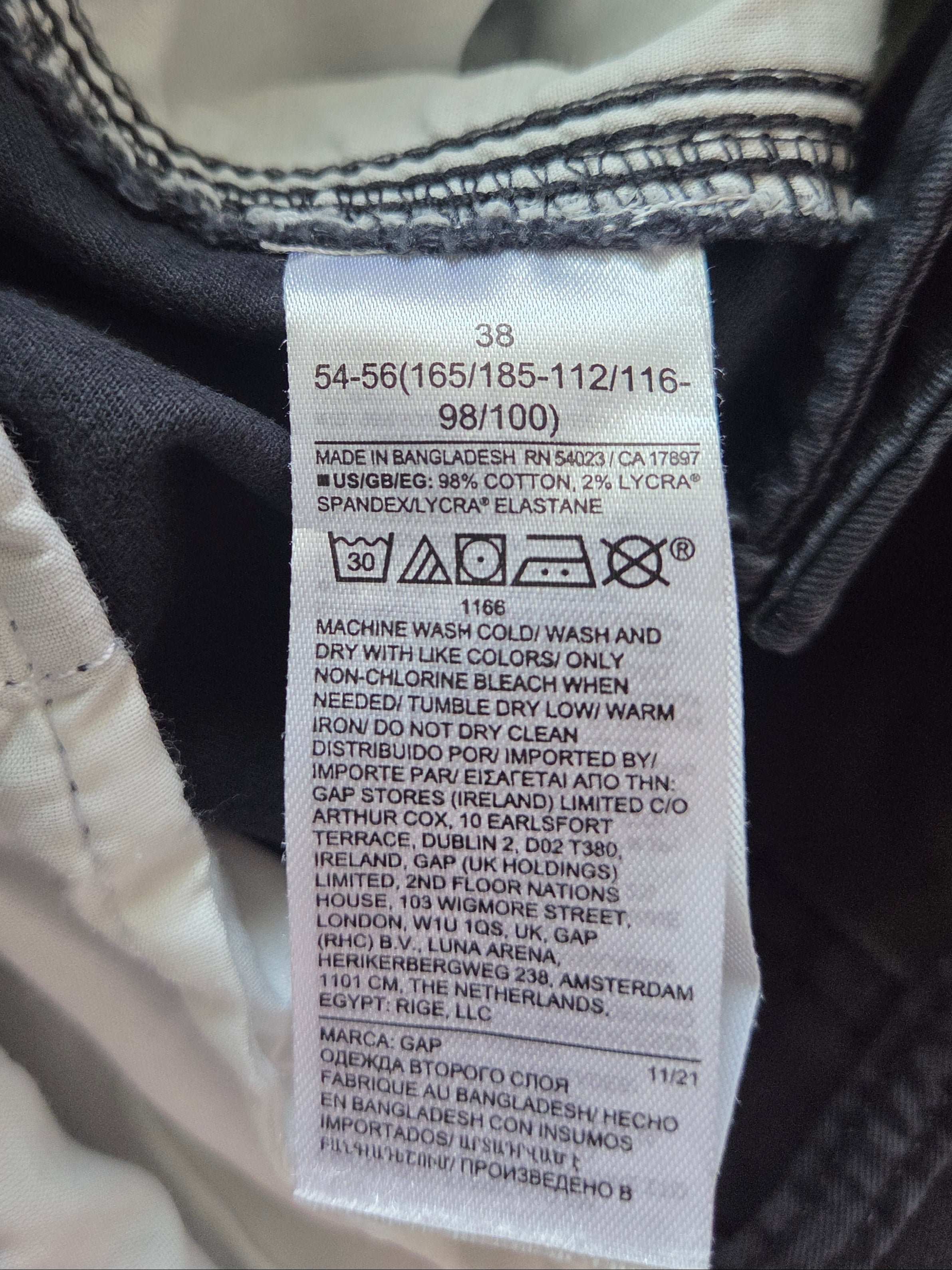 GAP SIZE 38