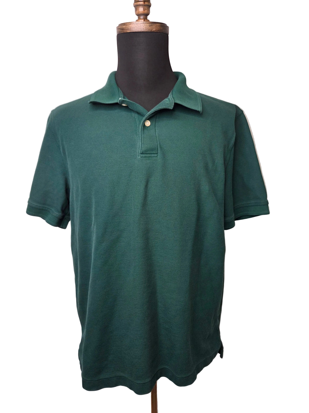 L. L. Bean Green Men's Polo Short Sleeve Shirt Cotton Traditional Fit Size L