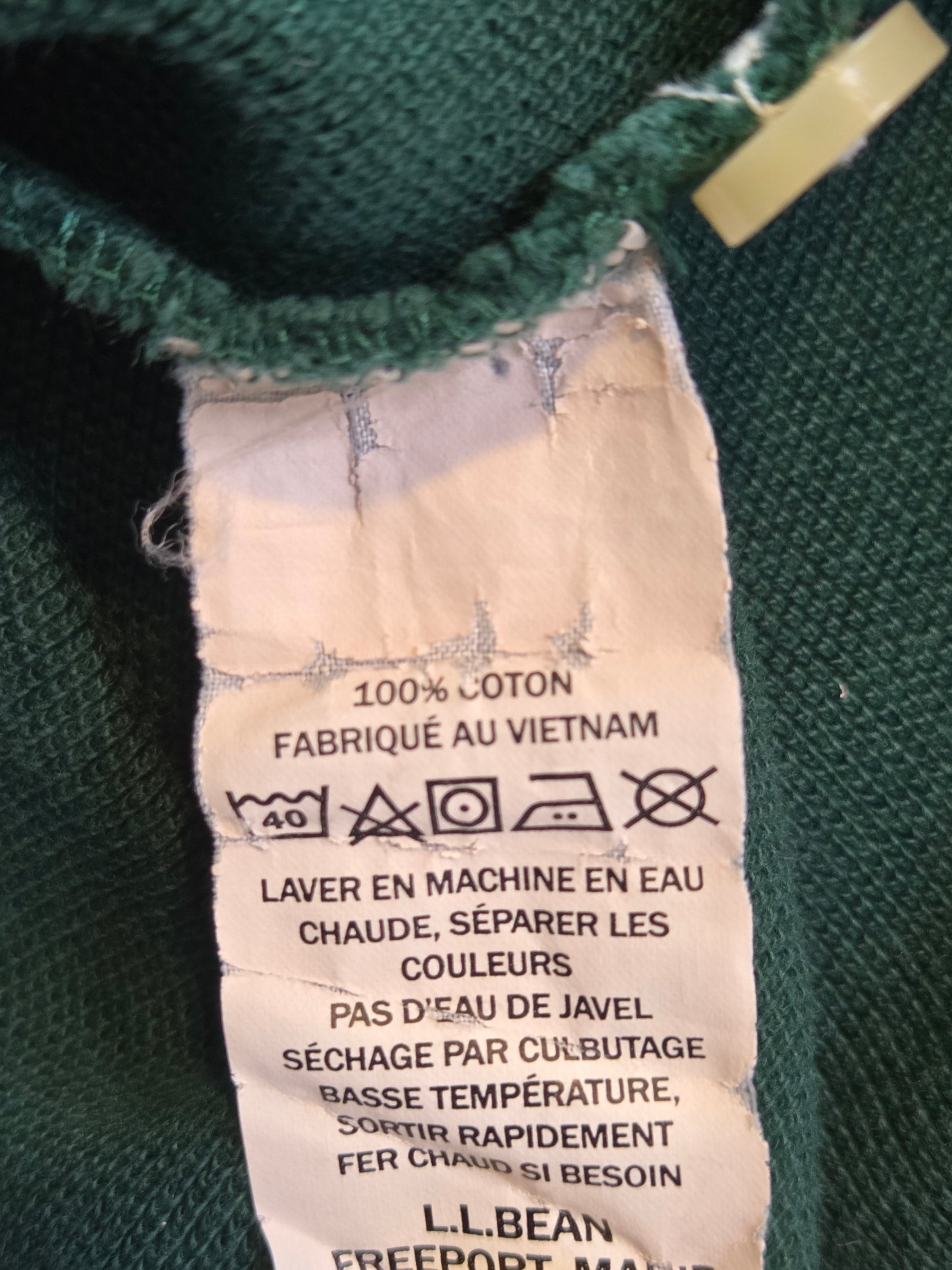 L. L. Bean Green Men's Polo Short Sleeve Shirt Cotton Traditional Fit Size L