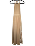 Shein Maxi Sleevless Backless Gold Polyester Women's Dress Size 4
