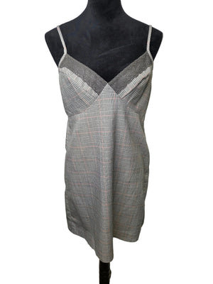Kingston Grey Pink Plaid Women's Dress Polyester Size XL