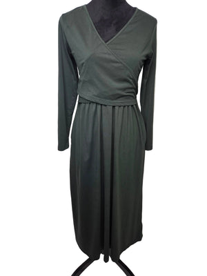 Unbranded Green Dress Ankle Length Women's Cotton Polyester Spandex Size Medium