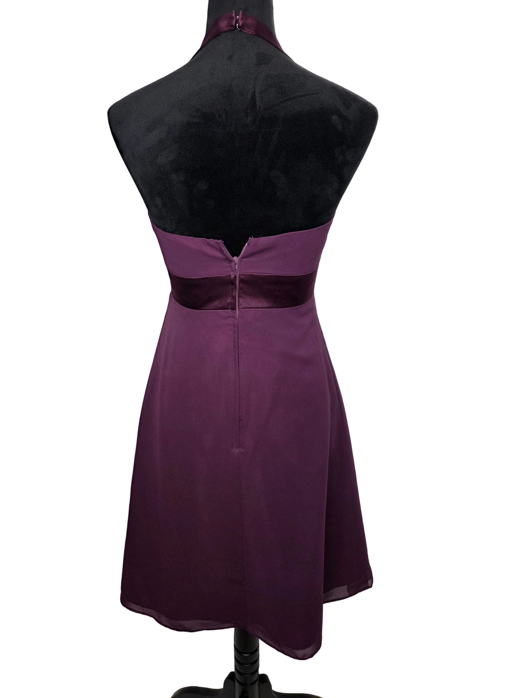 Alfred Angelo Midi Cocktail Dress Women's Polyester Purple Plum Size 4