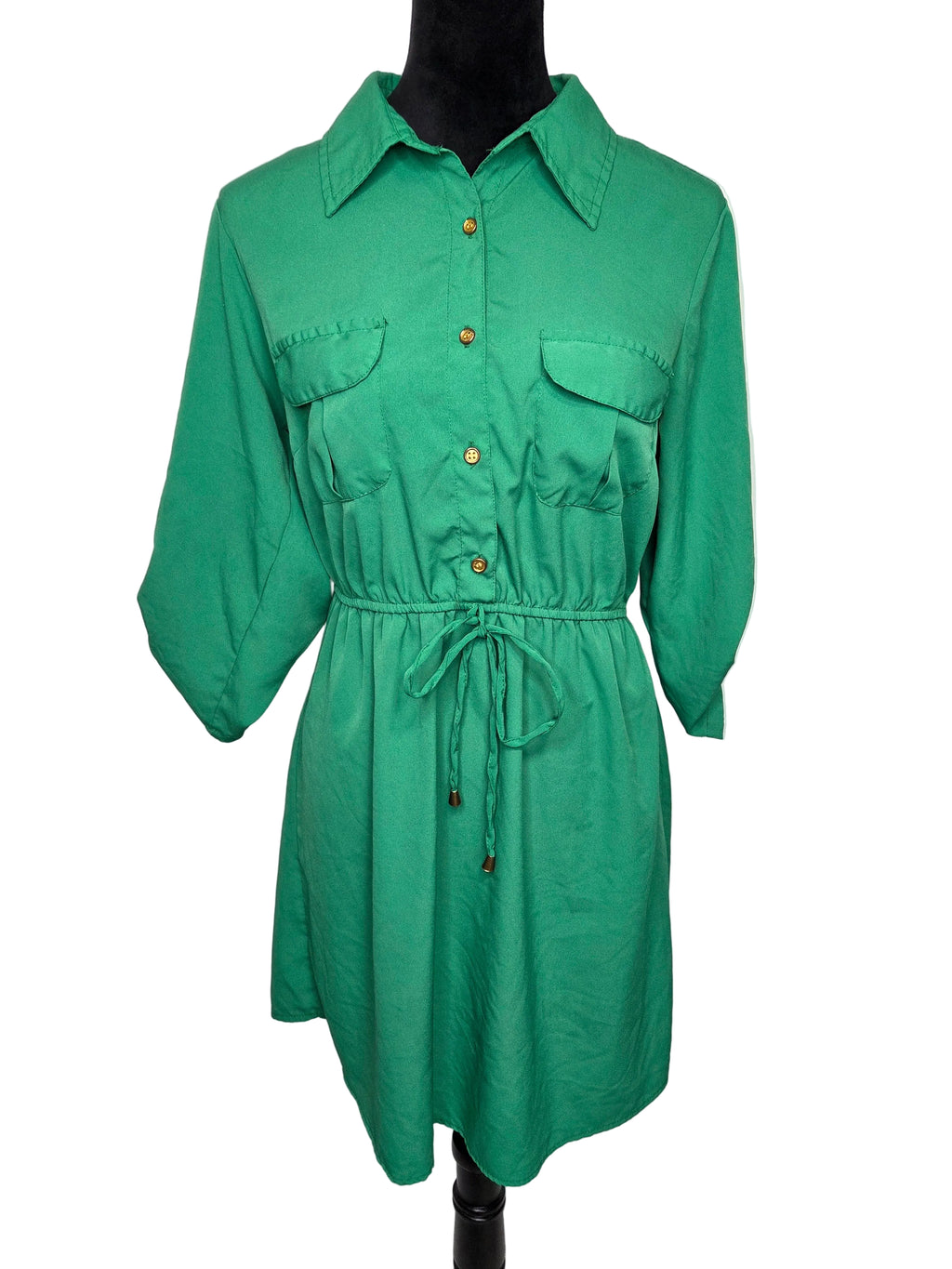 MPH Collection Women's Green Polyester Dress Size L
