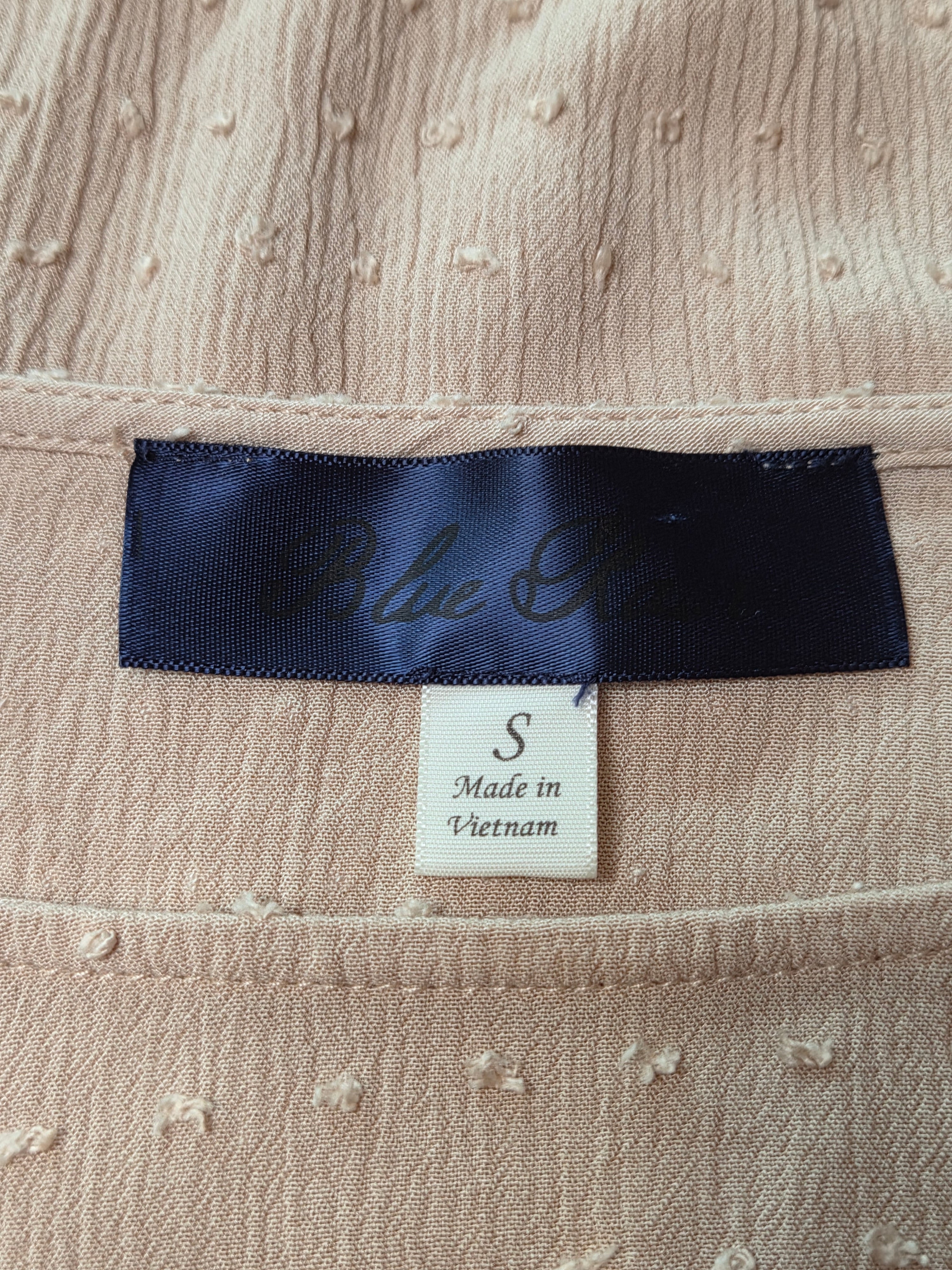 Blue Rain Women's Tan Blouse Rayon Long Sleeve Size S