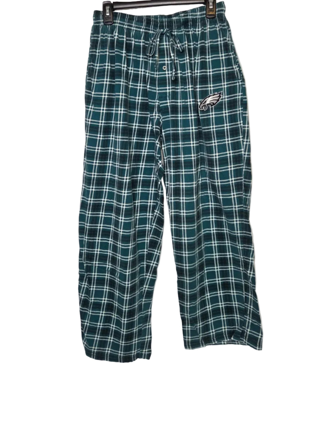 NFL Team Apparel Men's Green Plaid Cotton Pajama Bottoms Size Large