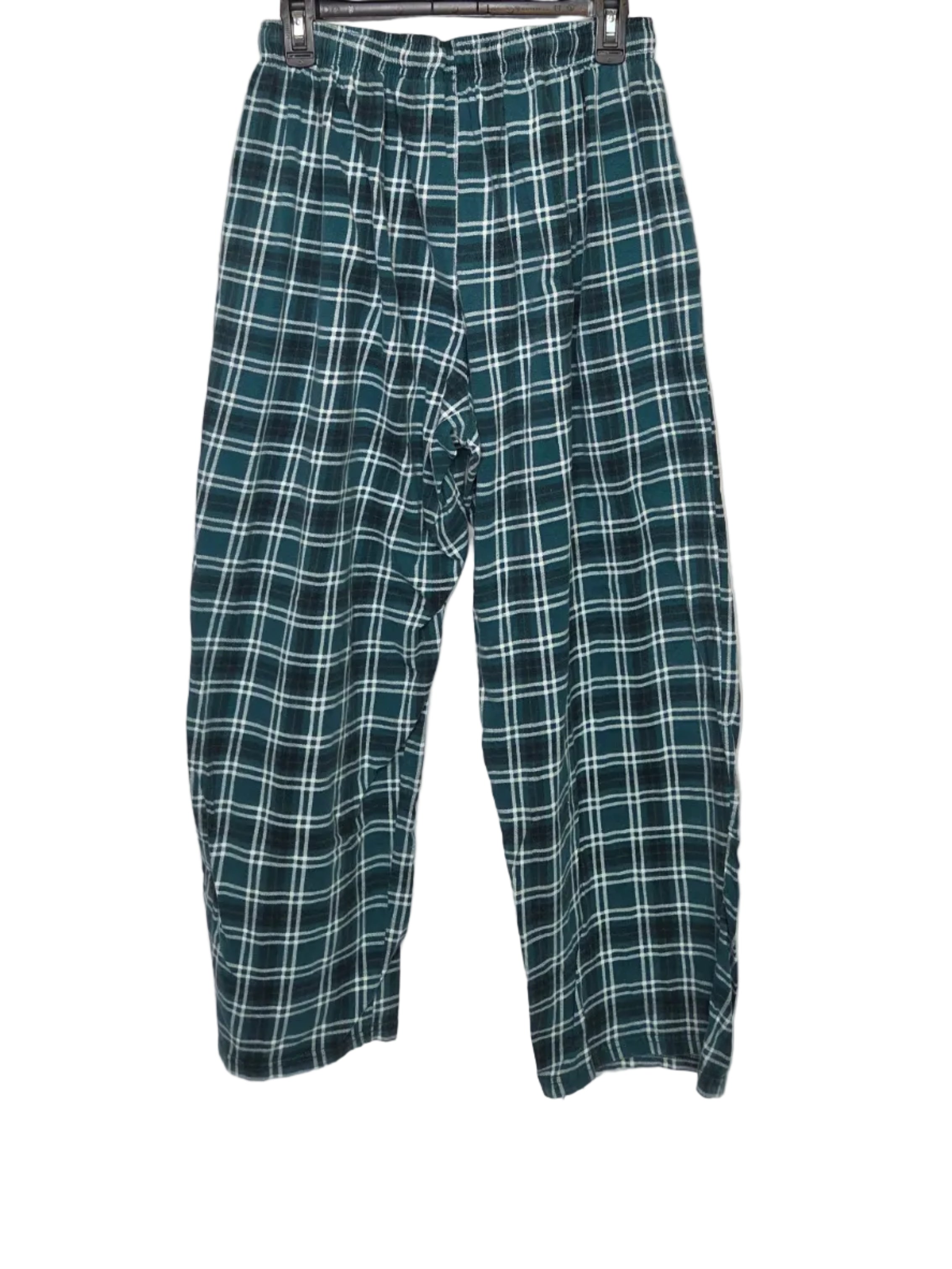 NFL Team Apparel Men's Green Plaid Cotton Pajama Bottoms Size Large
