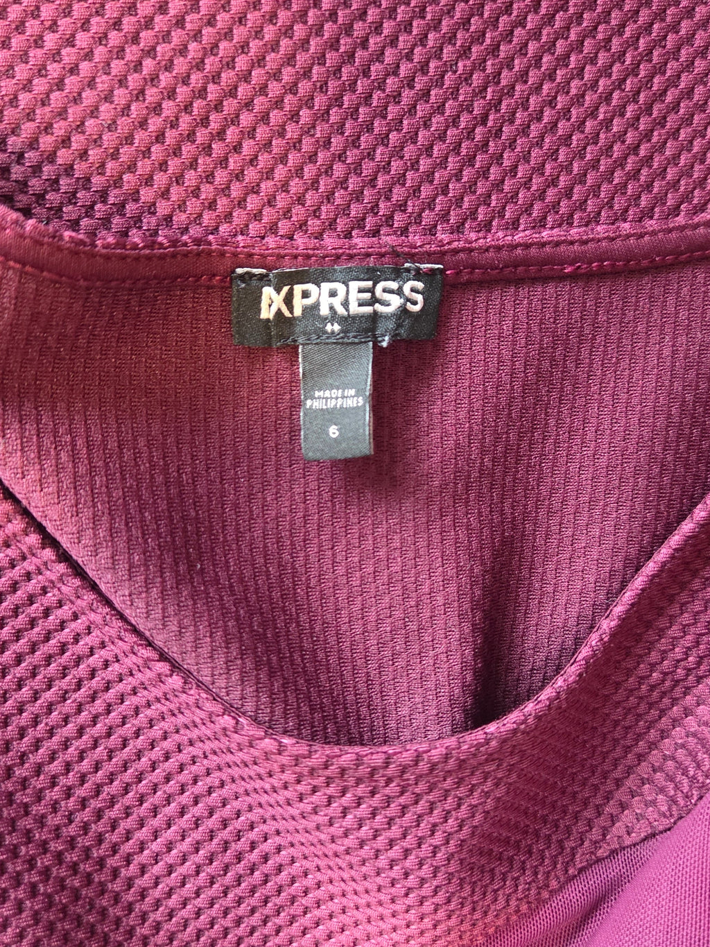 Express Women's Dress Burgundy Polyester Spandex Size 6