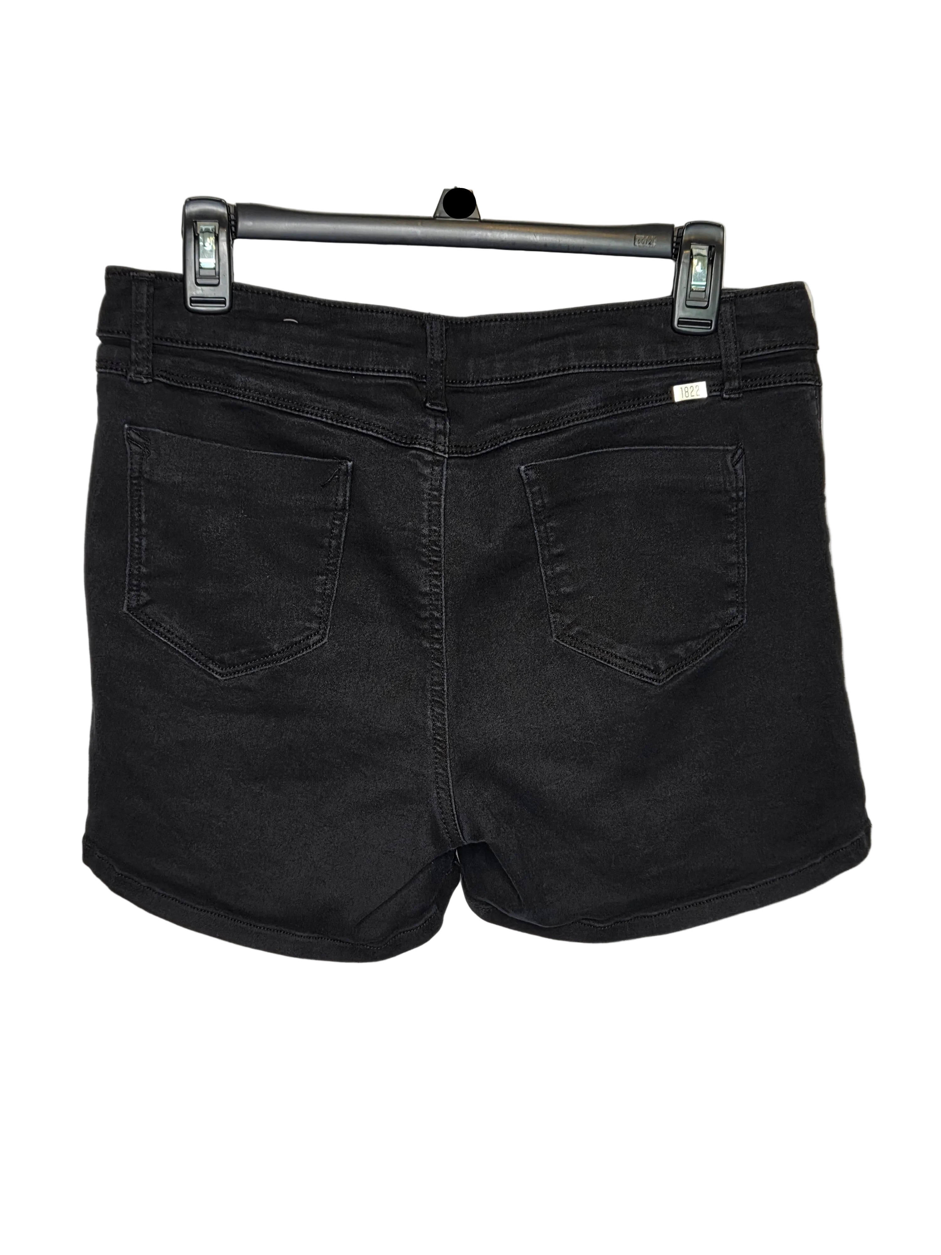 1822 Denim Women's Black Shorts Cotton Polyester Spandex Size 14