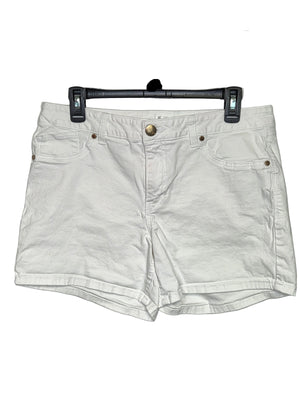 1822 Denim Women's White Denim Shorts Cotton Spandex Shorts Size 14