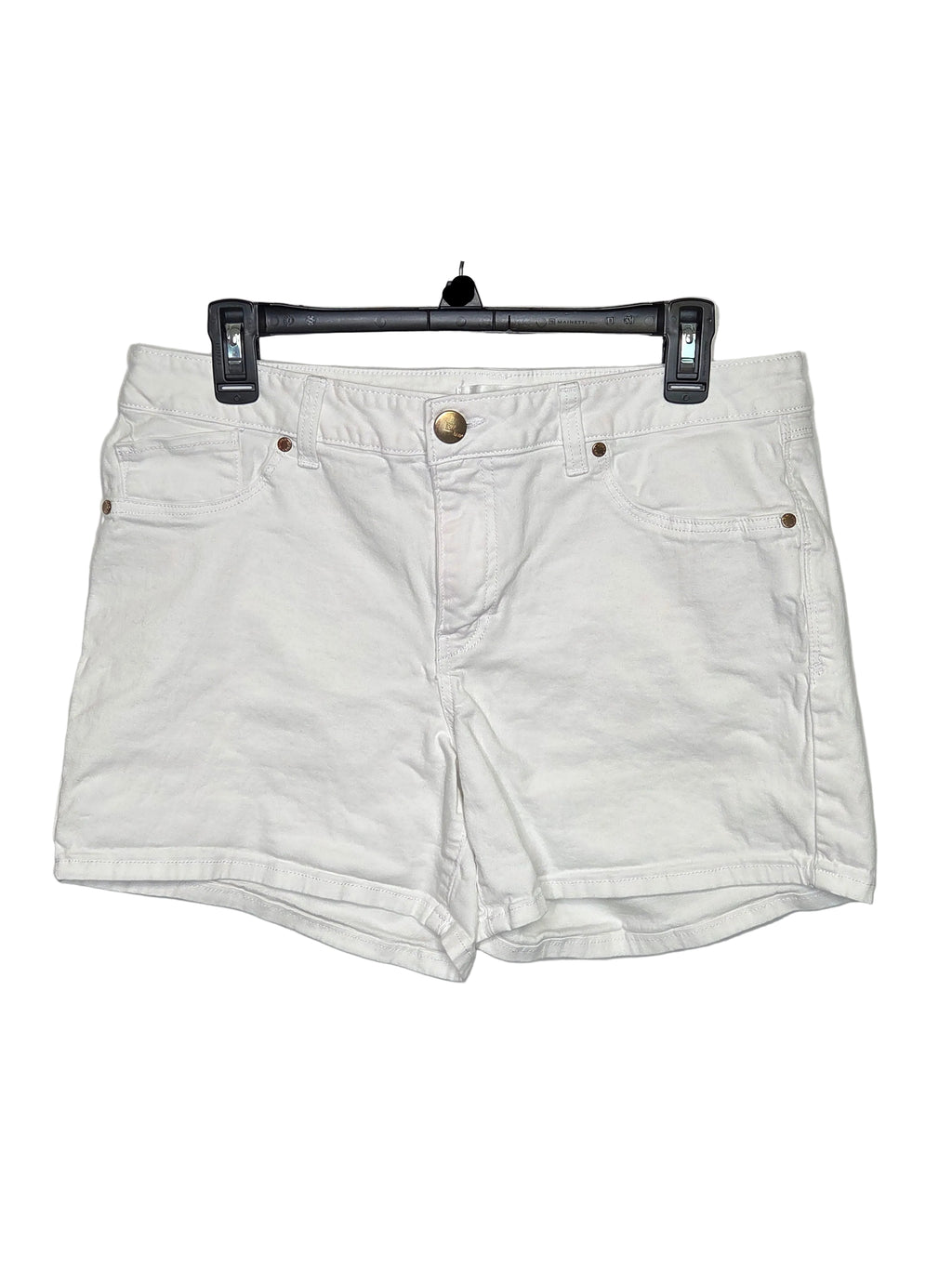 1822 Denim Women's White Denim Shorts Cotton Spandex Shorts Size 14