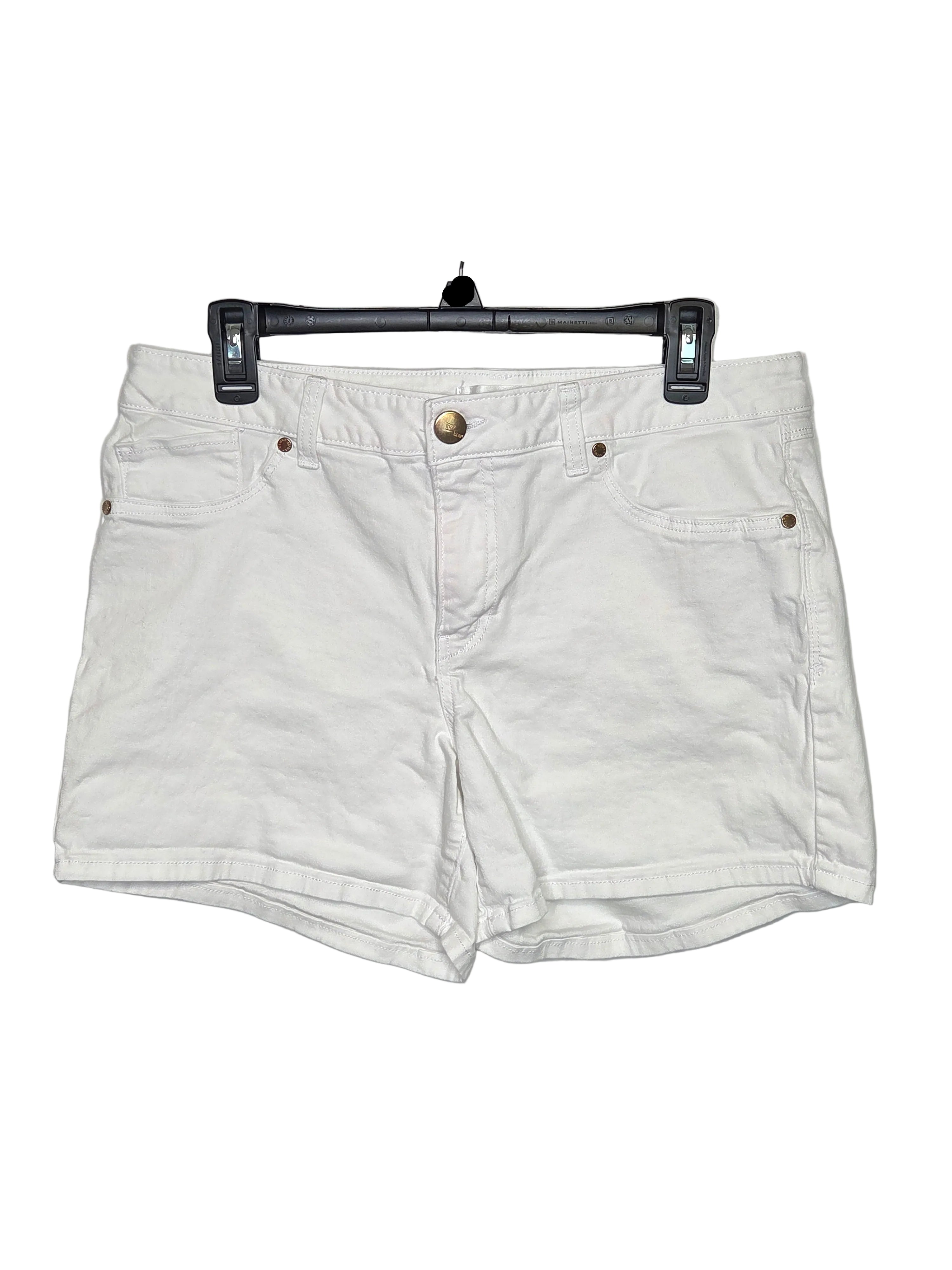 1822 Denim Women's White Denim Shorts Cotton Spandex Shorts Size 14