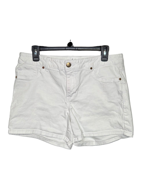 1822 Denim Women's White Denim Shorts Cotton Spandex Shorts Size 14