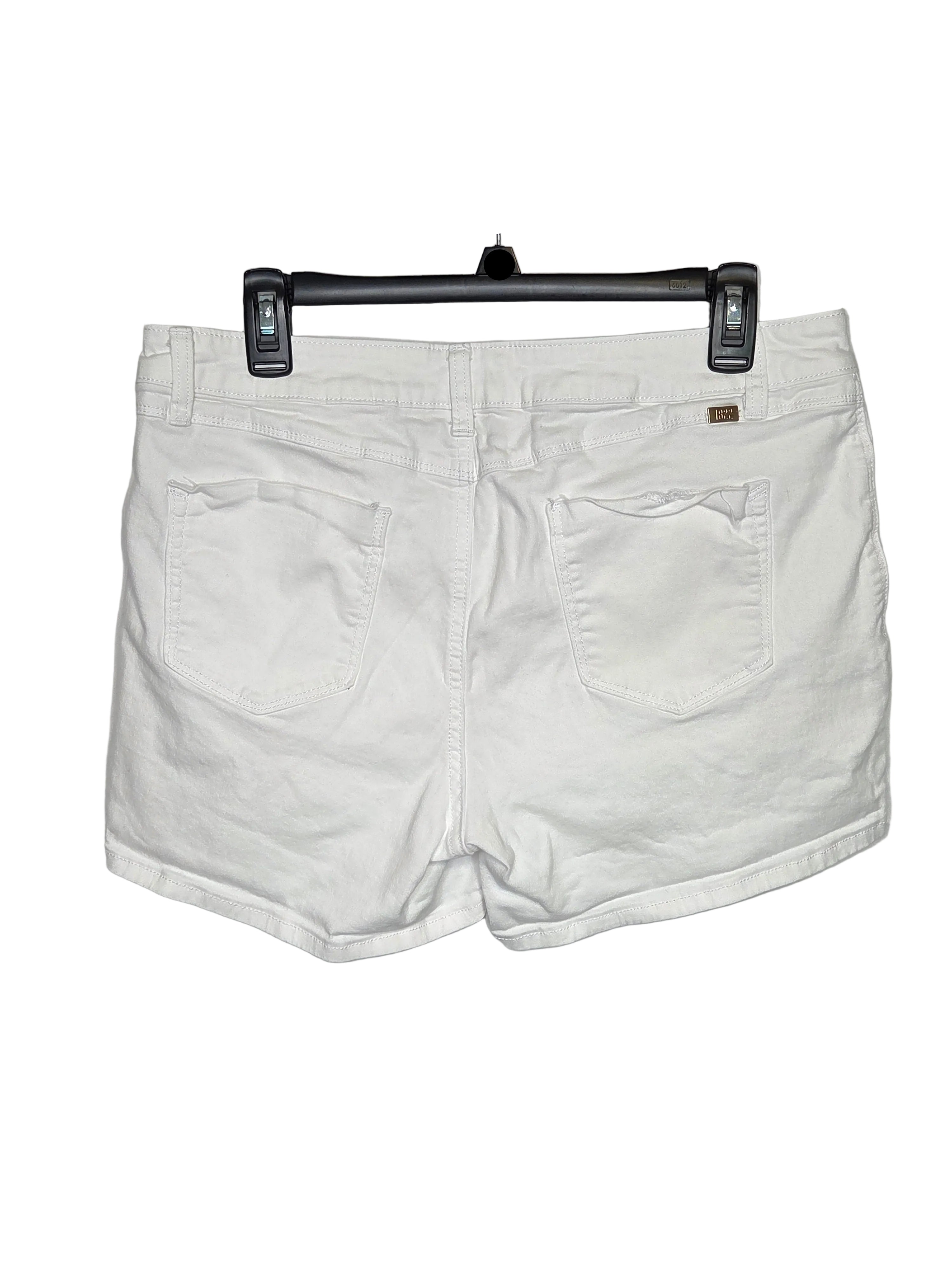 1822 Denim Women's White Denim Shorts Cotton Spandex Shorts Size 14