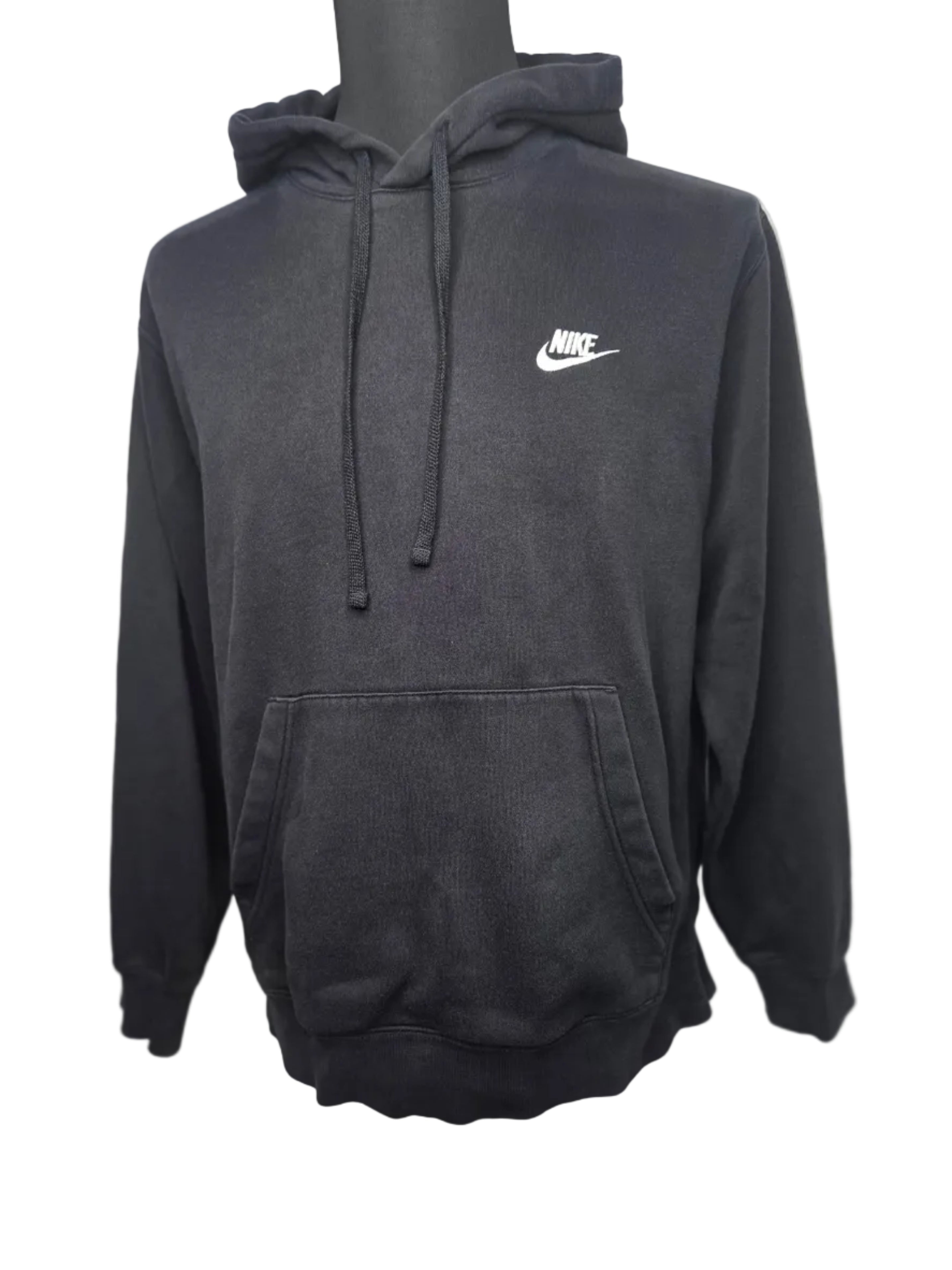 Nike Men's Fleece Black Hoodie Cotton Polyester Size Large