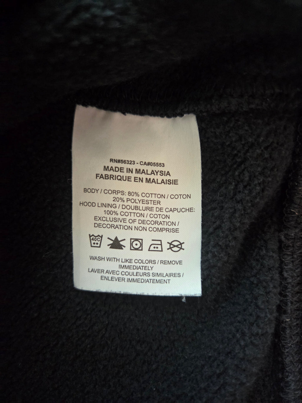 Nike Men's Fleece Black Hoodie Cotton Polyester Size Large