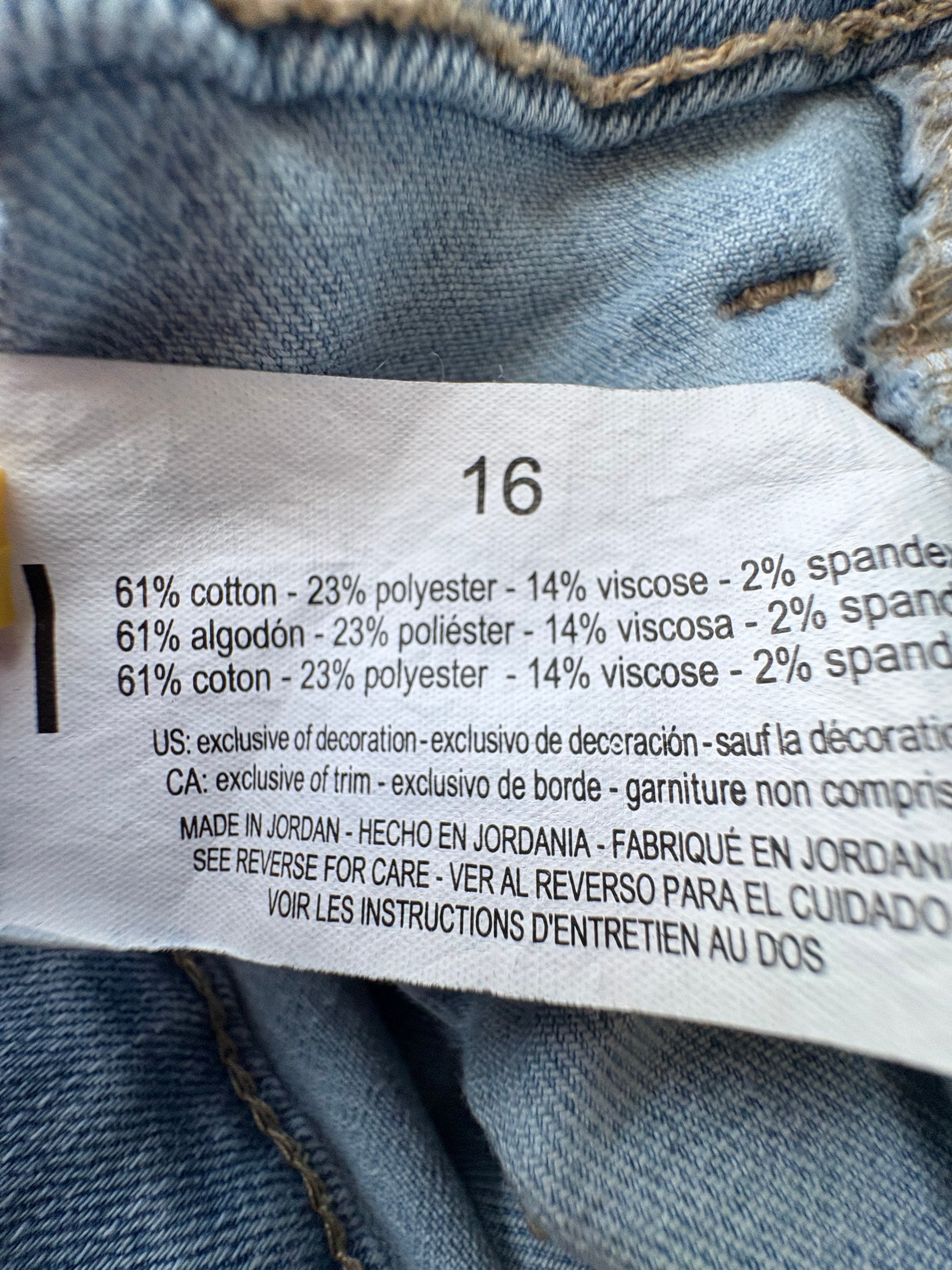 GLORIA VANDERBILT BLUE JEANS SIZE 16