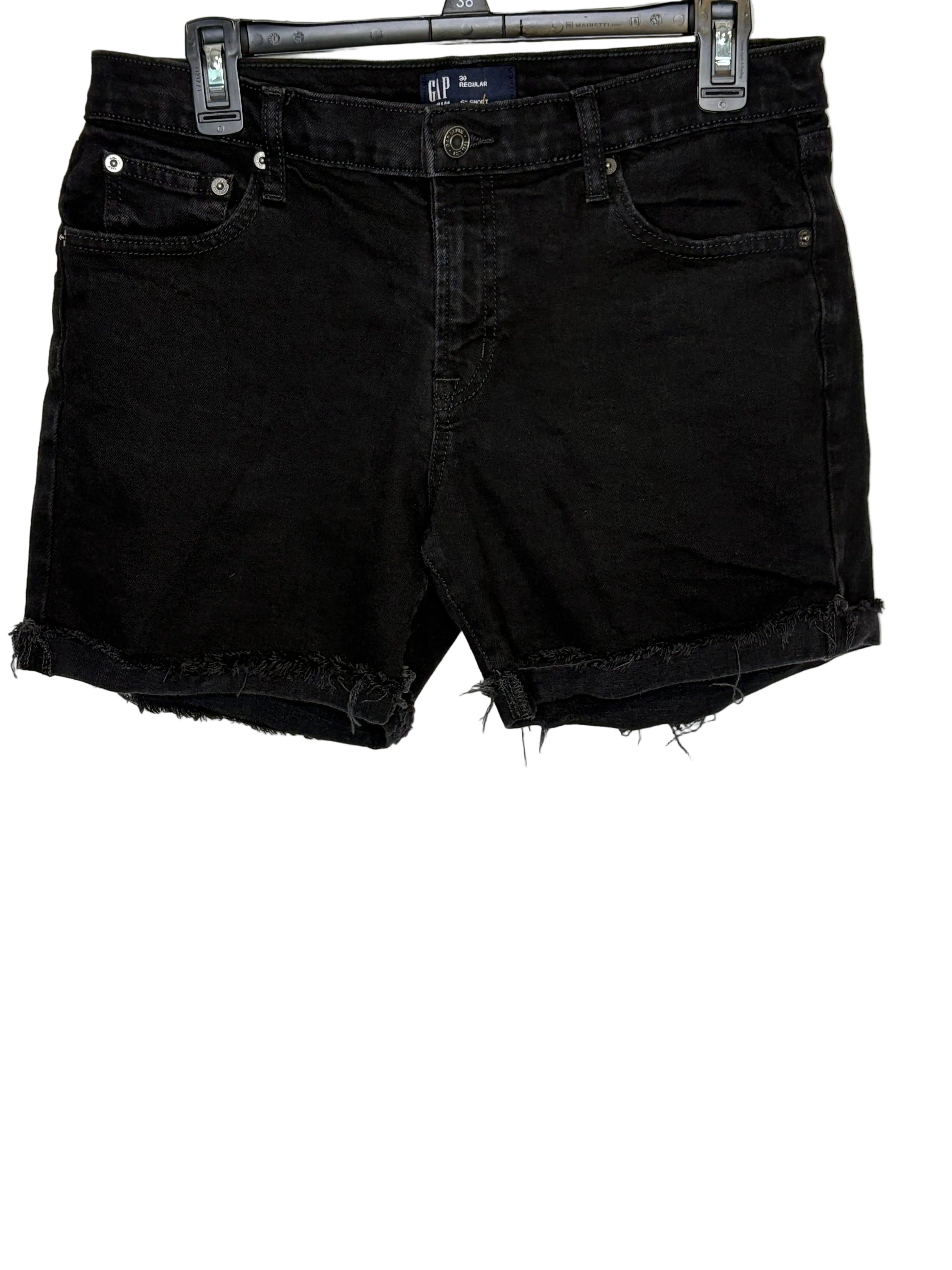 Gap Denim Shorts Women's Black Cotton Spandex Size 10/30