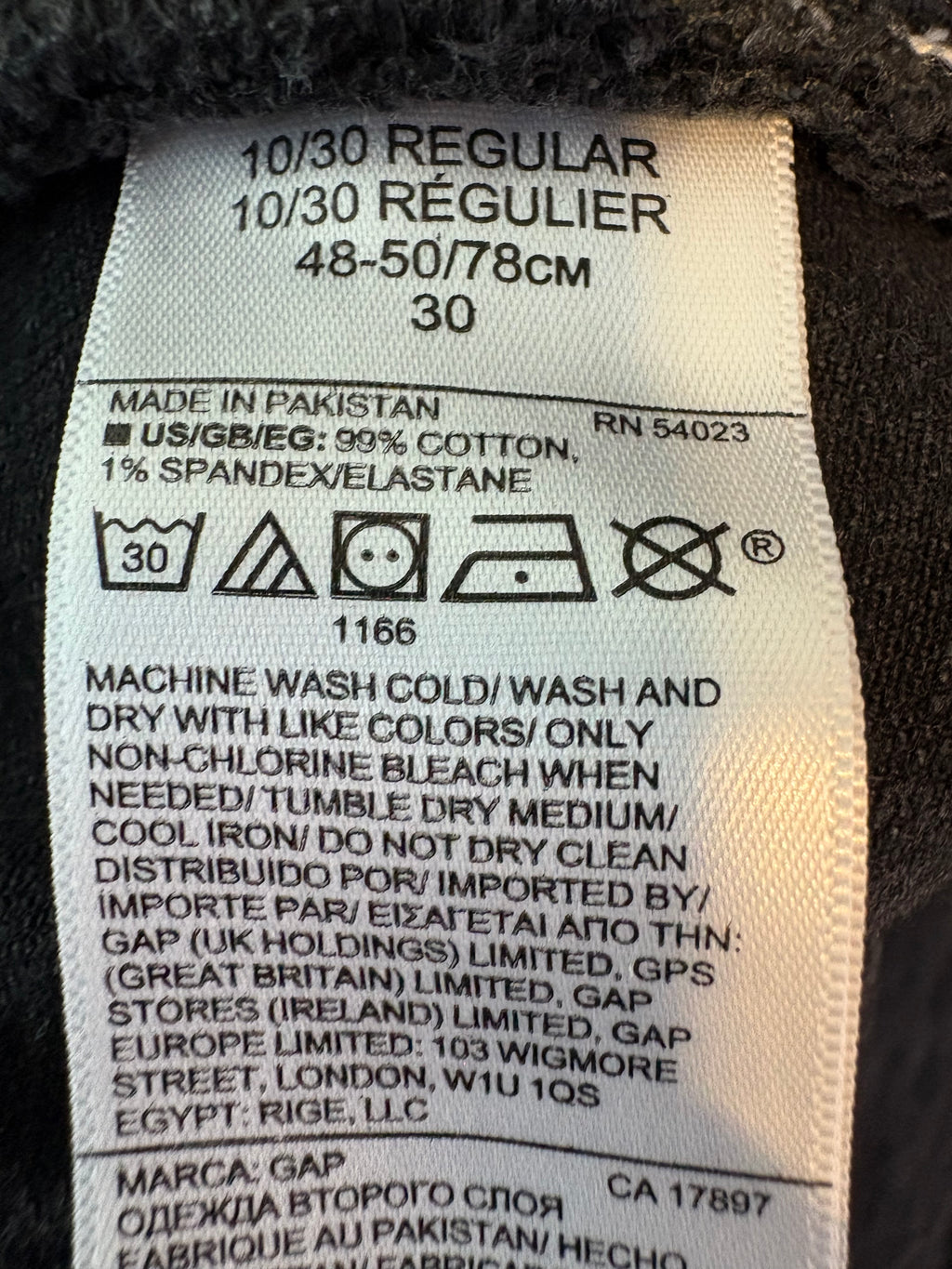 Gap Denim Shorts Women's Black Cotton Spandex Size 10/30