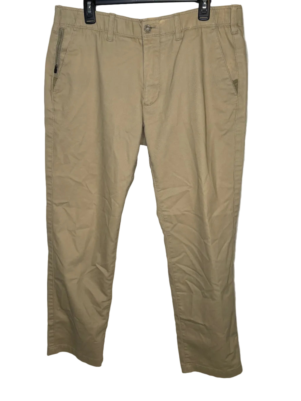 Eddie Bauer Men's Khaki Pants Cotton Polyester Spandex Size 36W 32L