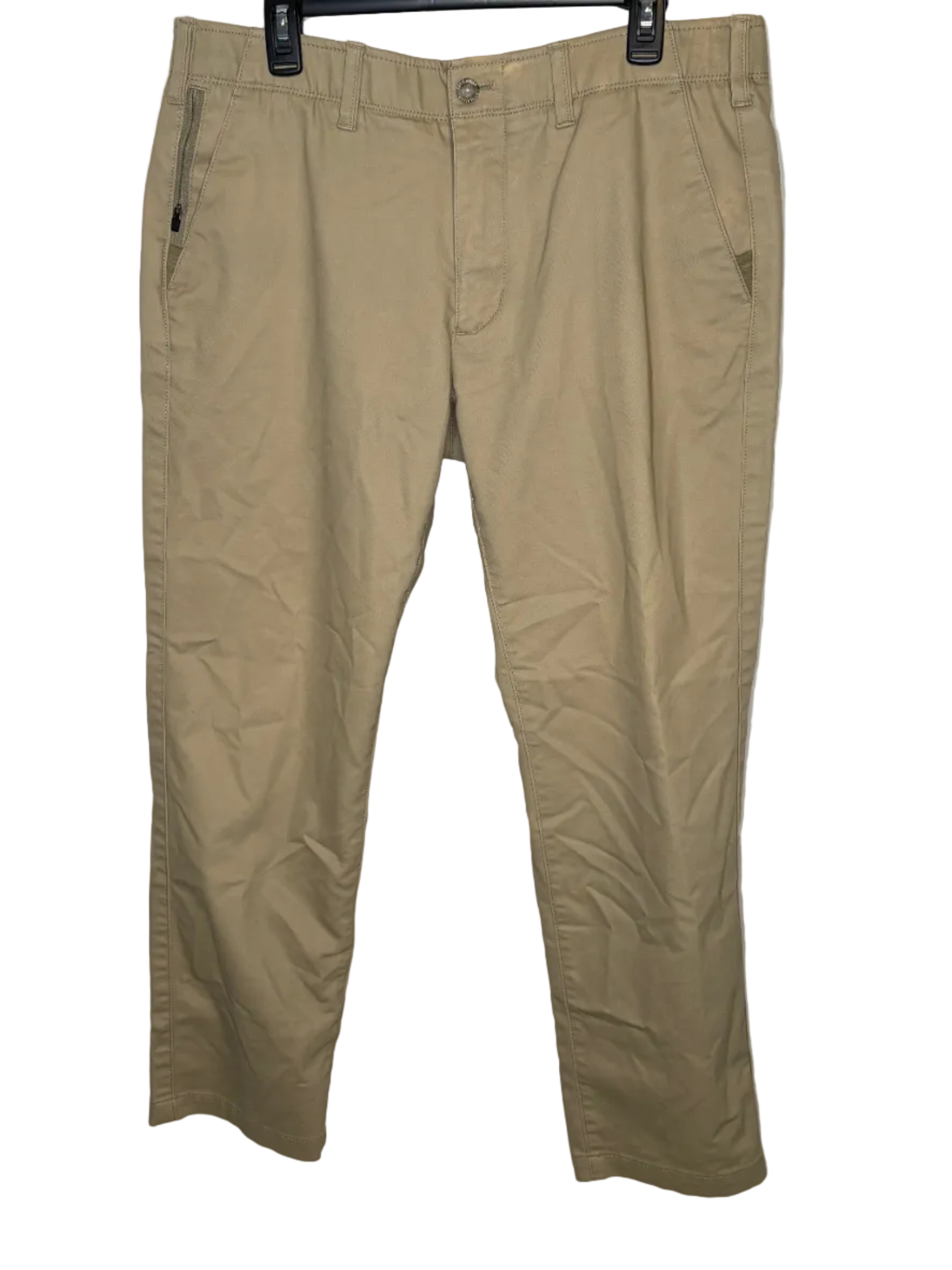 Eddie Bauer Men's Khaki Pants Cotton Polyester Spandex Size 36W 32L
