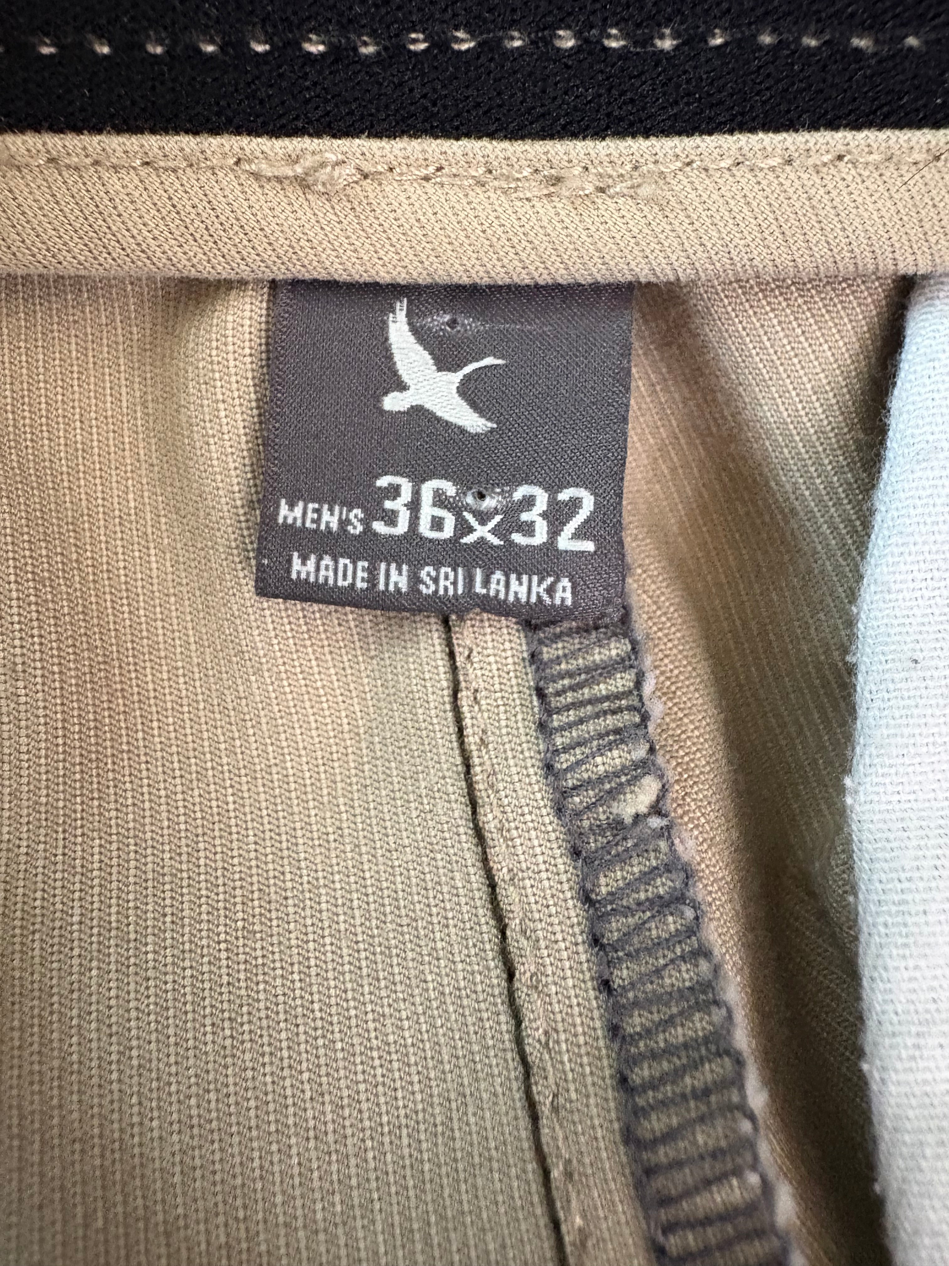 Eddie Bauer Men's Khaki Pants Cotton Polyester Spandex Size 36W 32L