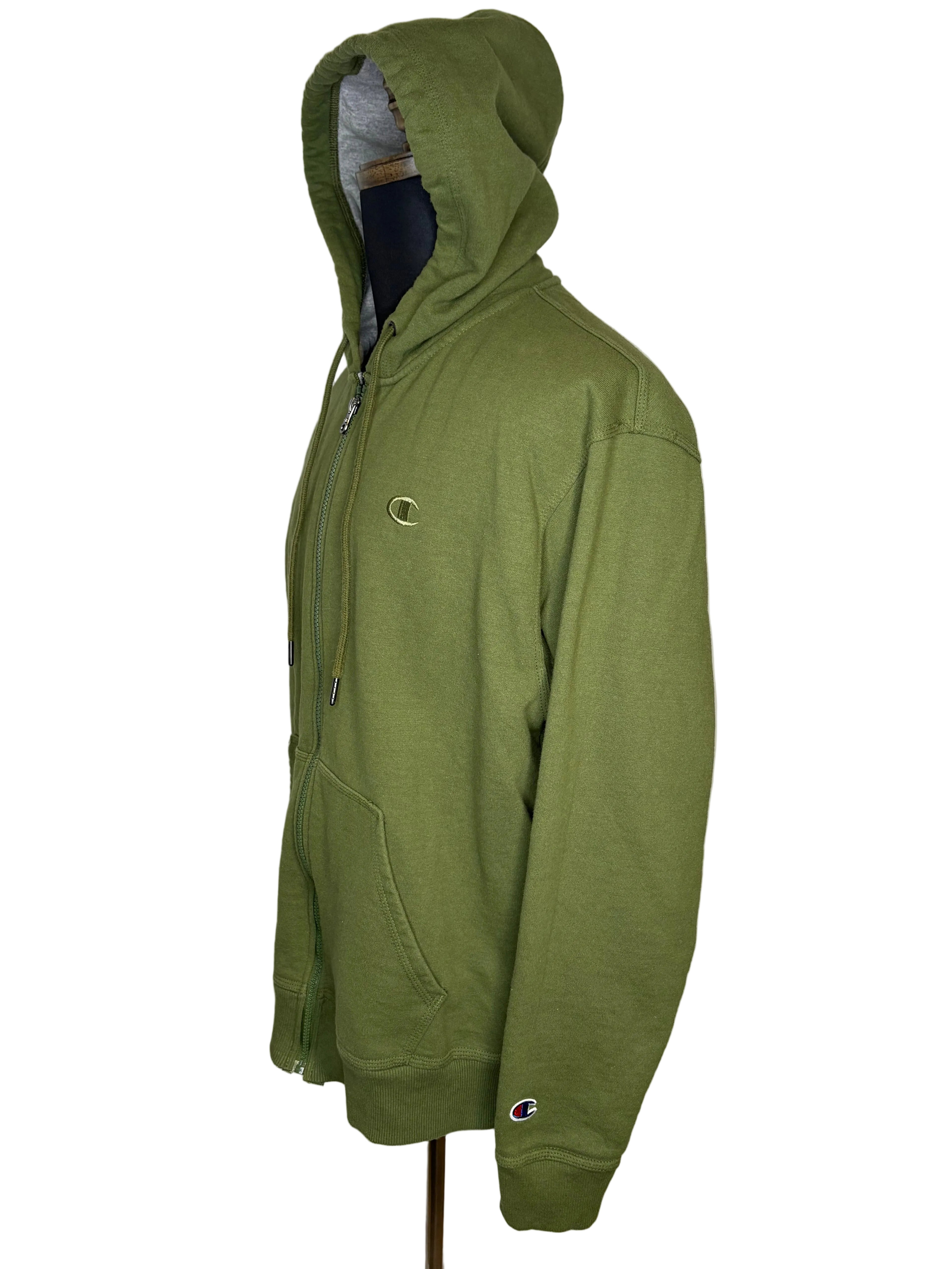 CHAMPION MEN'S HOODIE GREEN SIZE LARGE