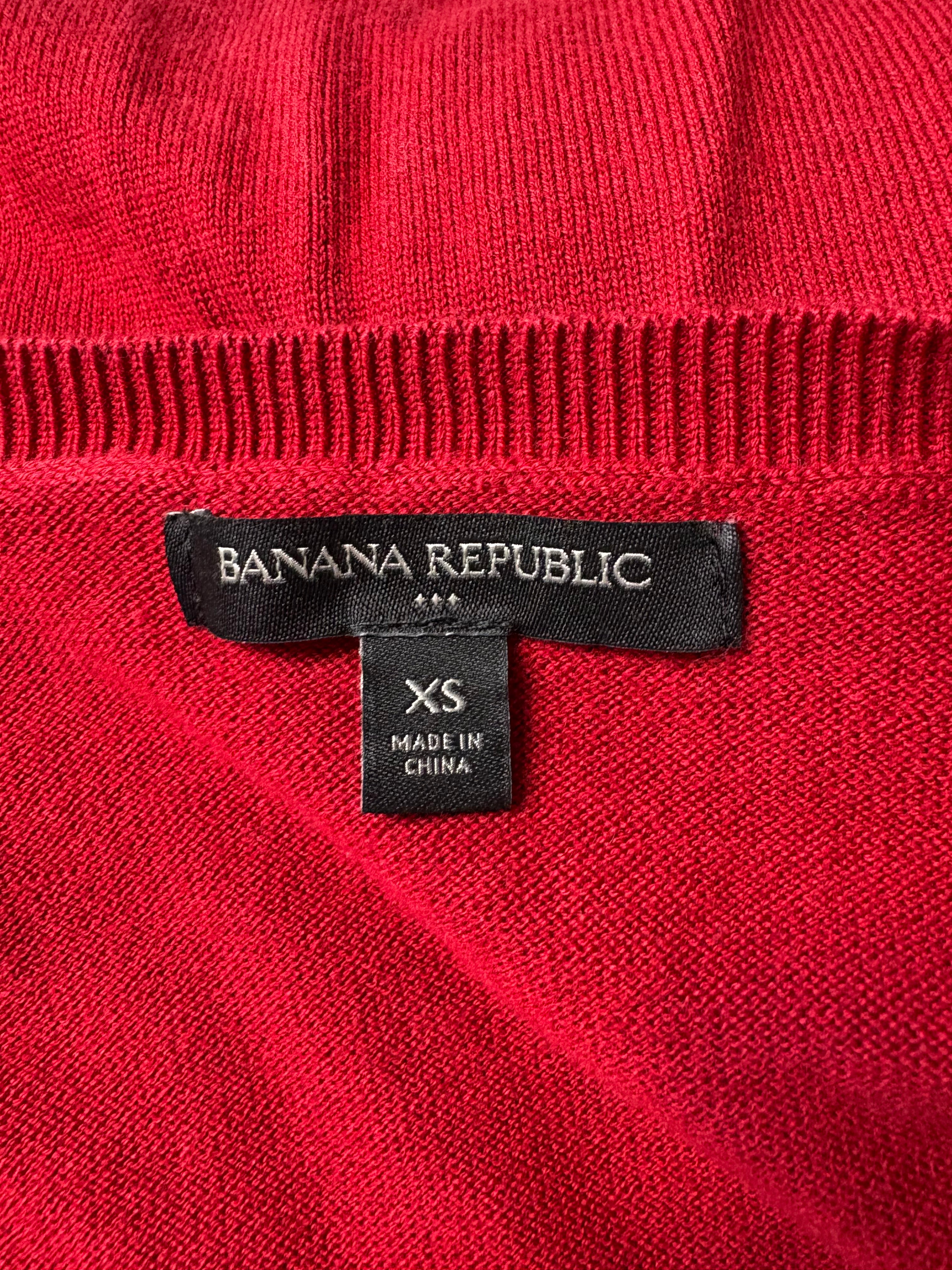 BANANA REPUBLIC RED CARDIGAN SIZE XS