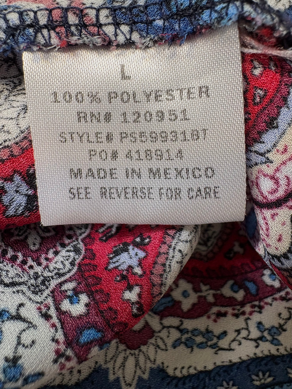PINK ROSE SLEEVELESS BLOUSE SIZE LARGE