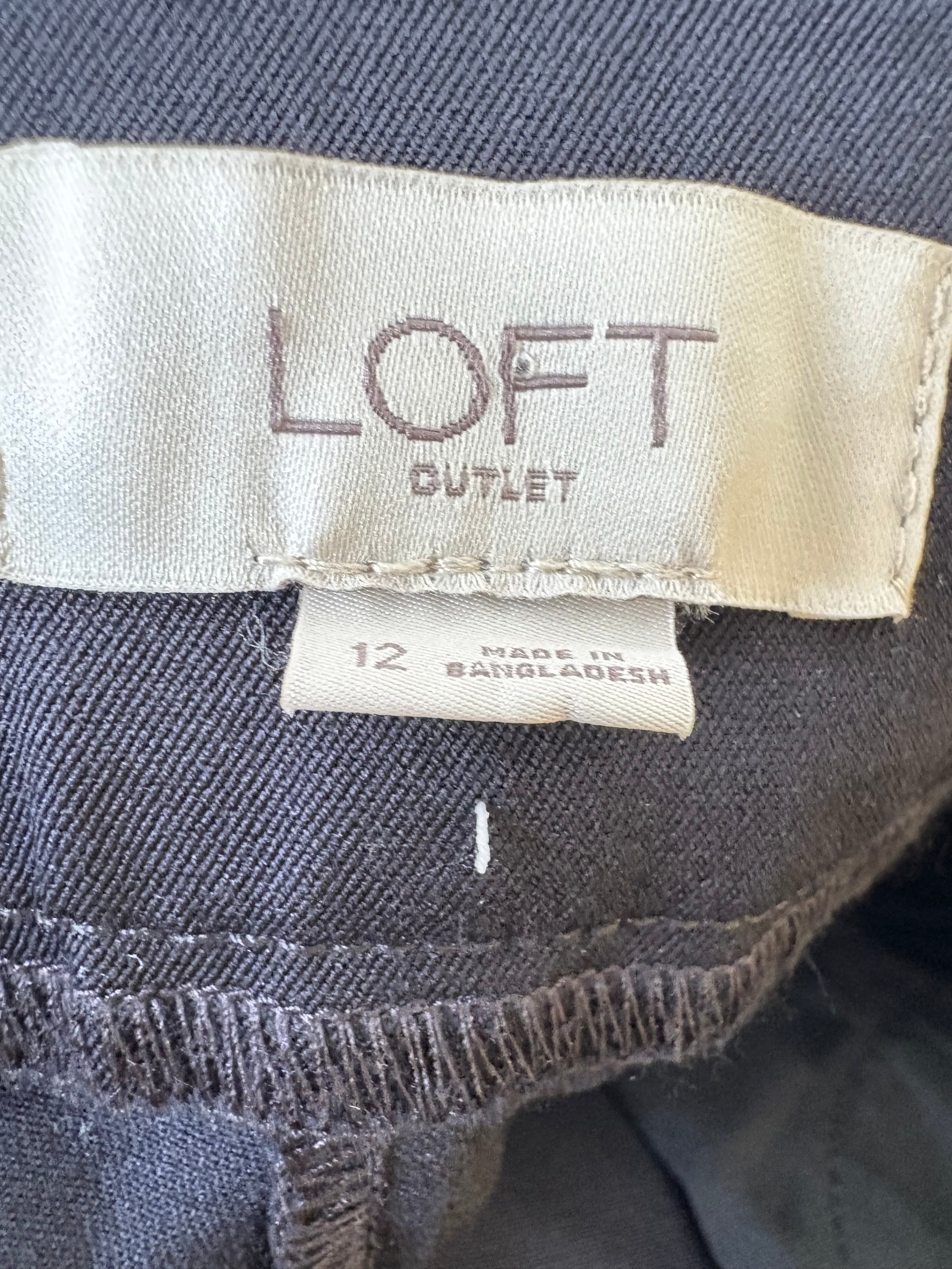 LOFT SKINNY ANKLE PANT SIZE 12