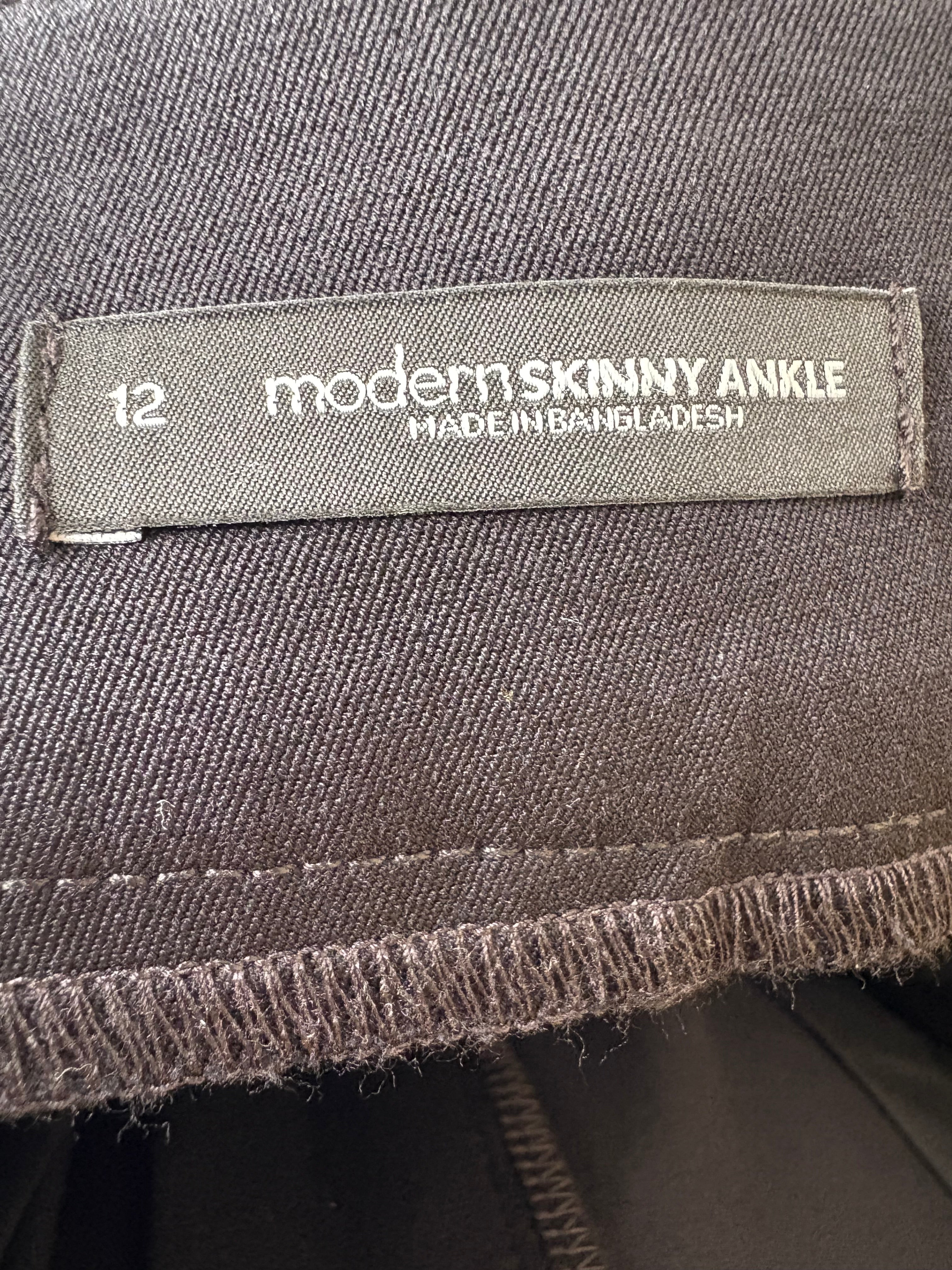 LOFT SKINNY ANKLE PANT SIZE 12