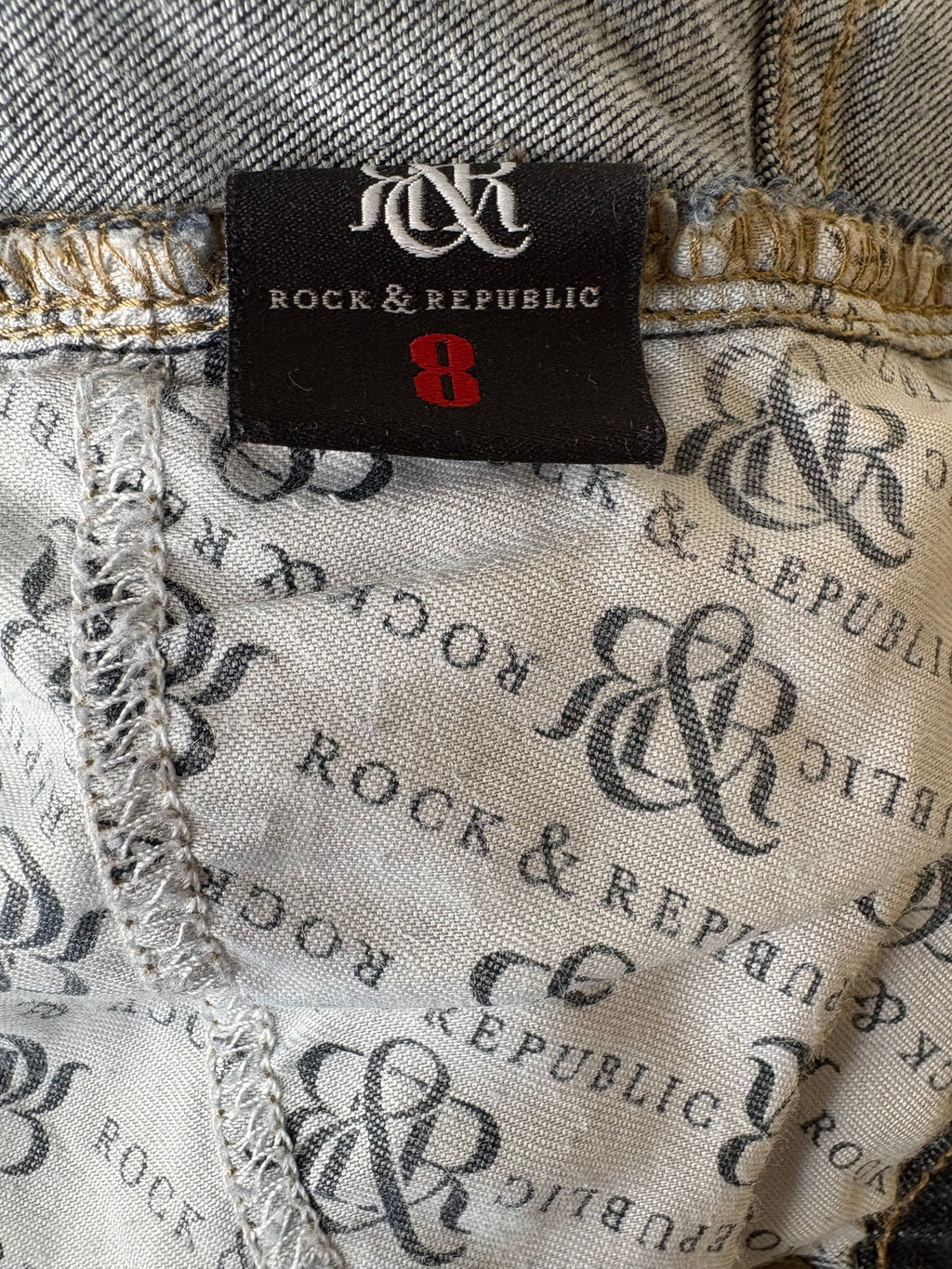ROCK & REPUBLIC BERLIN SKINNY JEANS SIZE 8M
