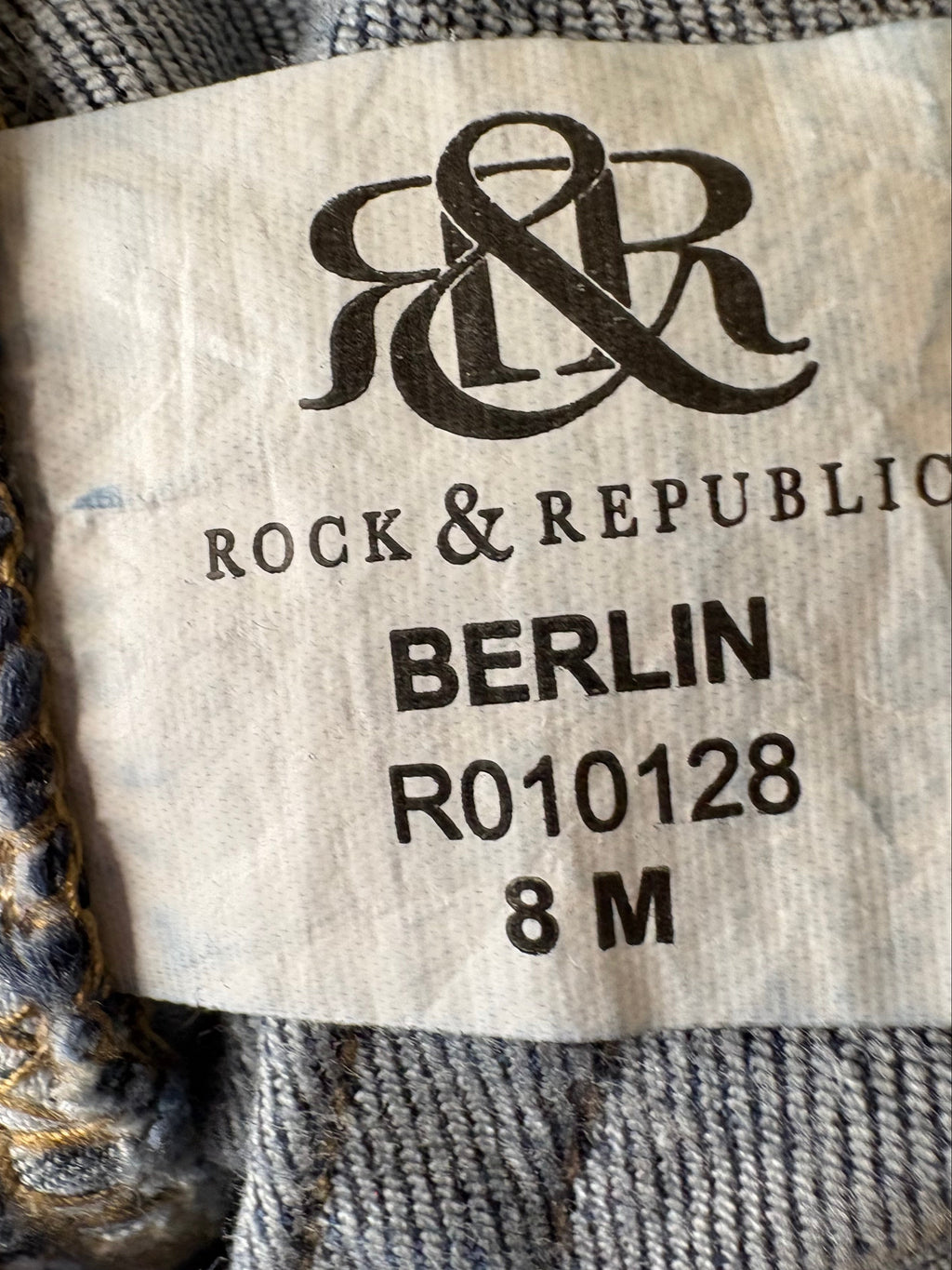 ROCK & REPUBLIC BERLIN SKINNY JEANS SIZE 8M