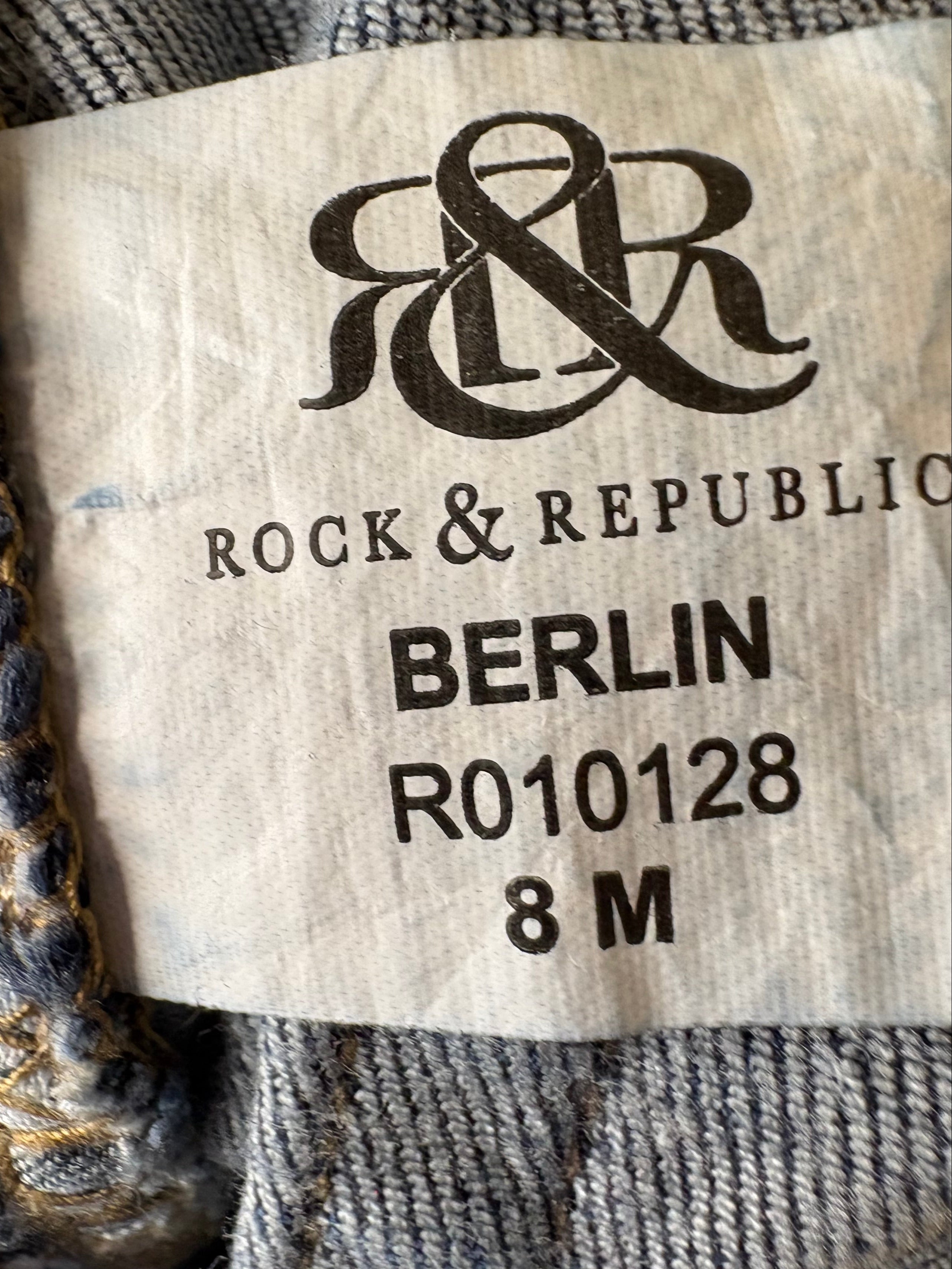 ROCK & REPUBLIC BERLIN SKINNY JEANS SIZE 8M