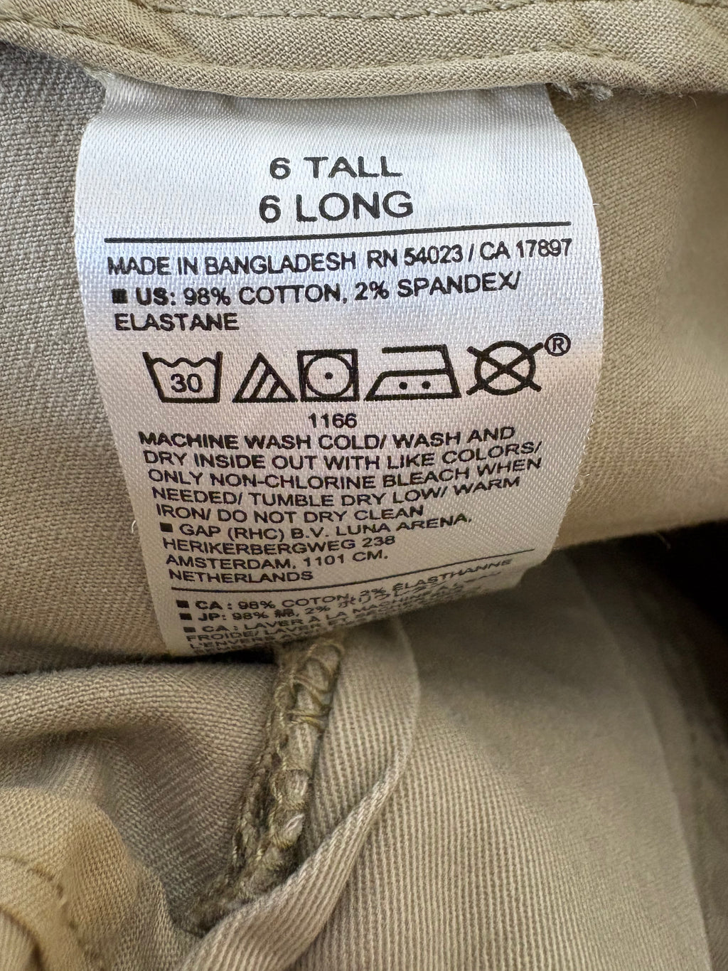 BANANA REPUBLIC GIRLFRIEND AUTHENTIC CHINO SIZE 6