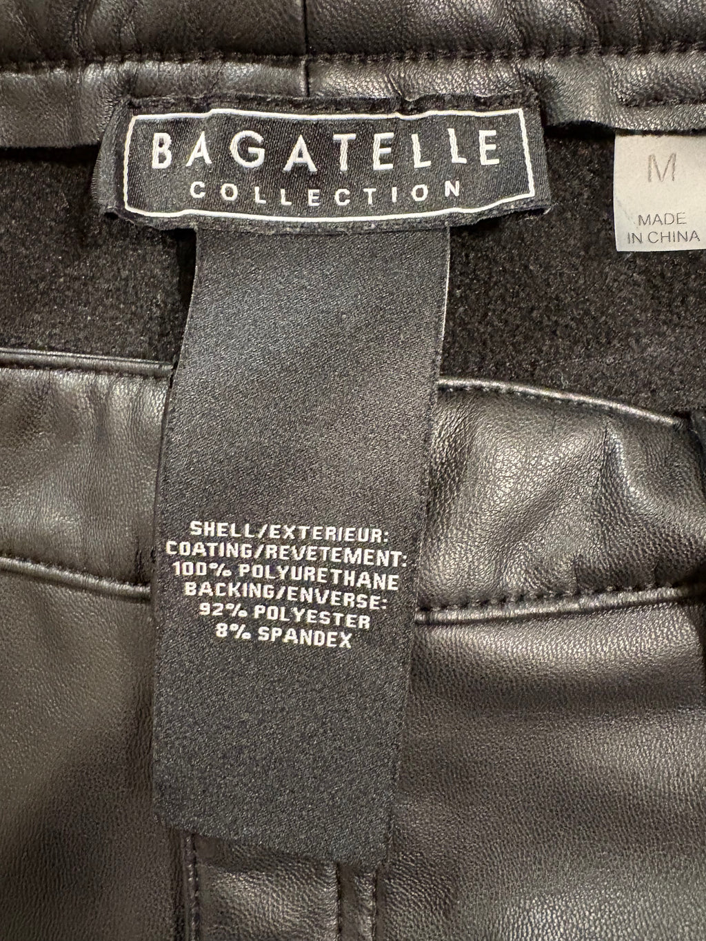 Bagatelle Faux Leather Women’s Pant SIZE M
