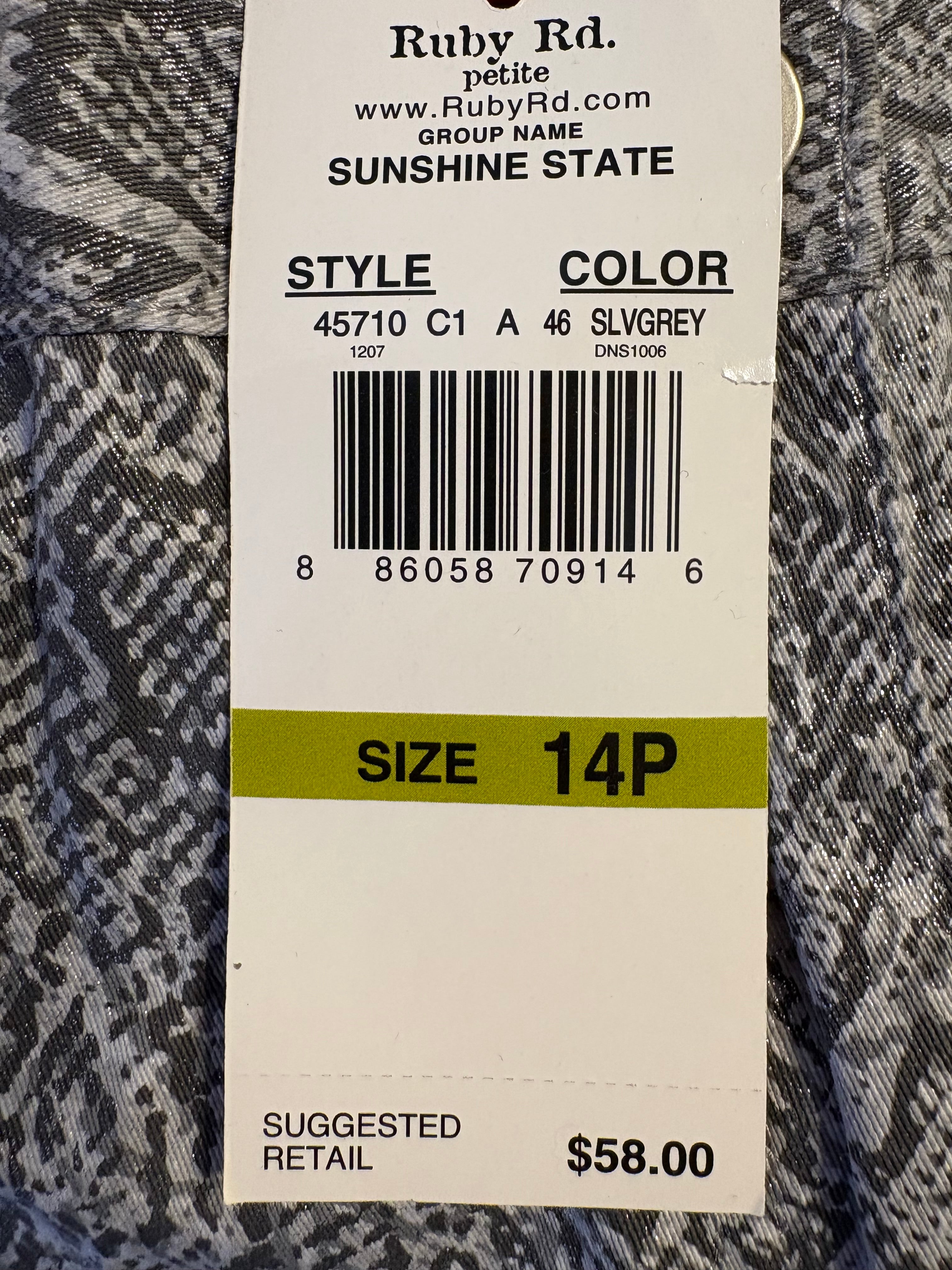 RUBY RD JEANS SIZE 14P