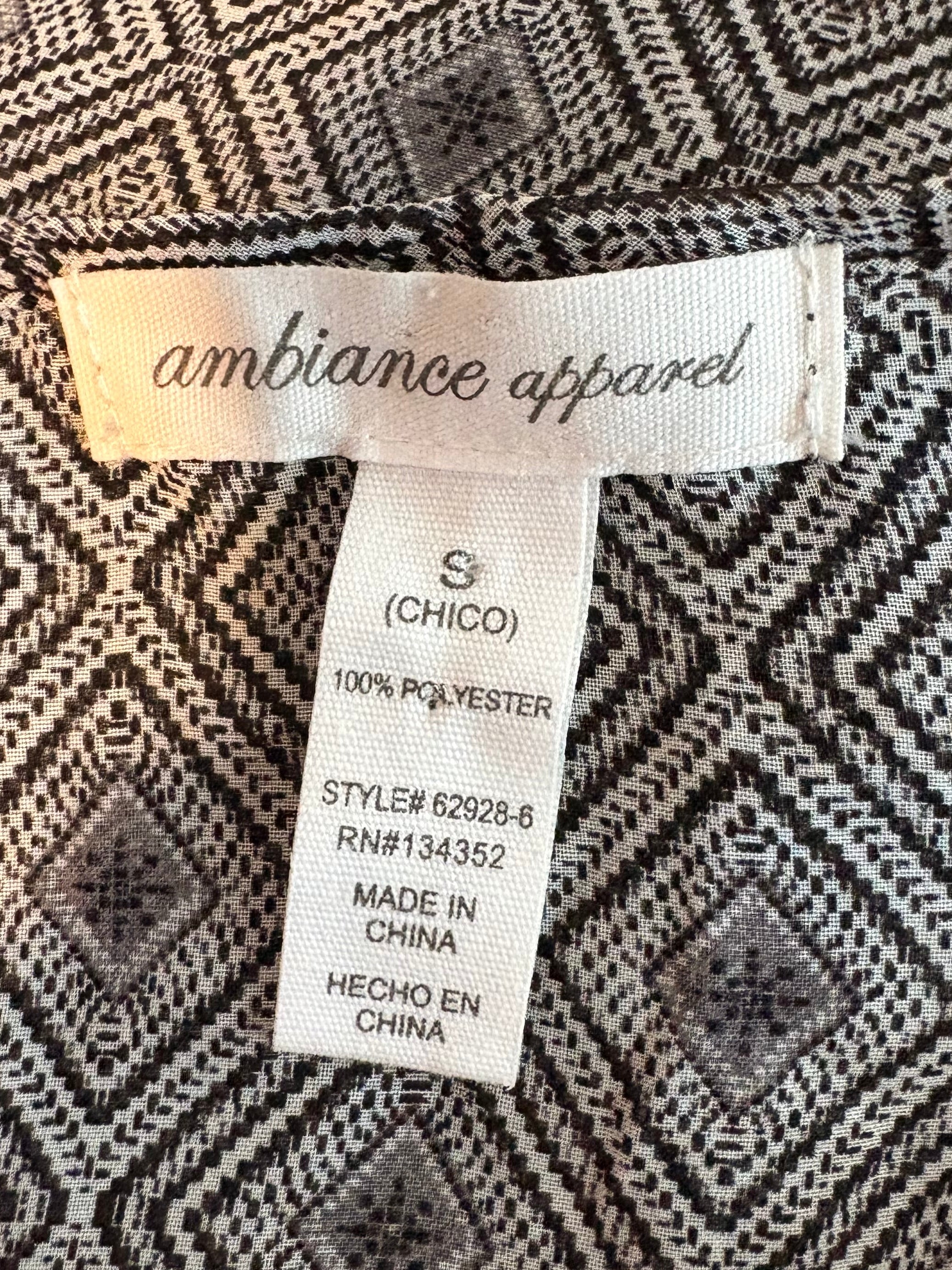 AMBIANCE APPAREL SIZE S