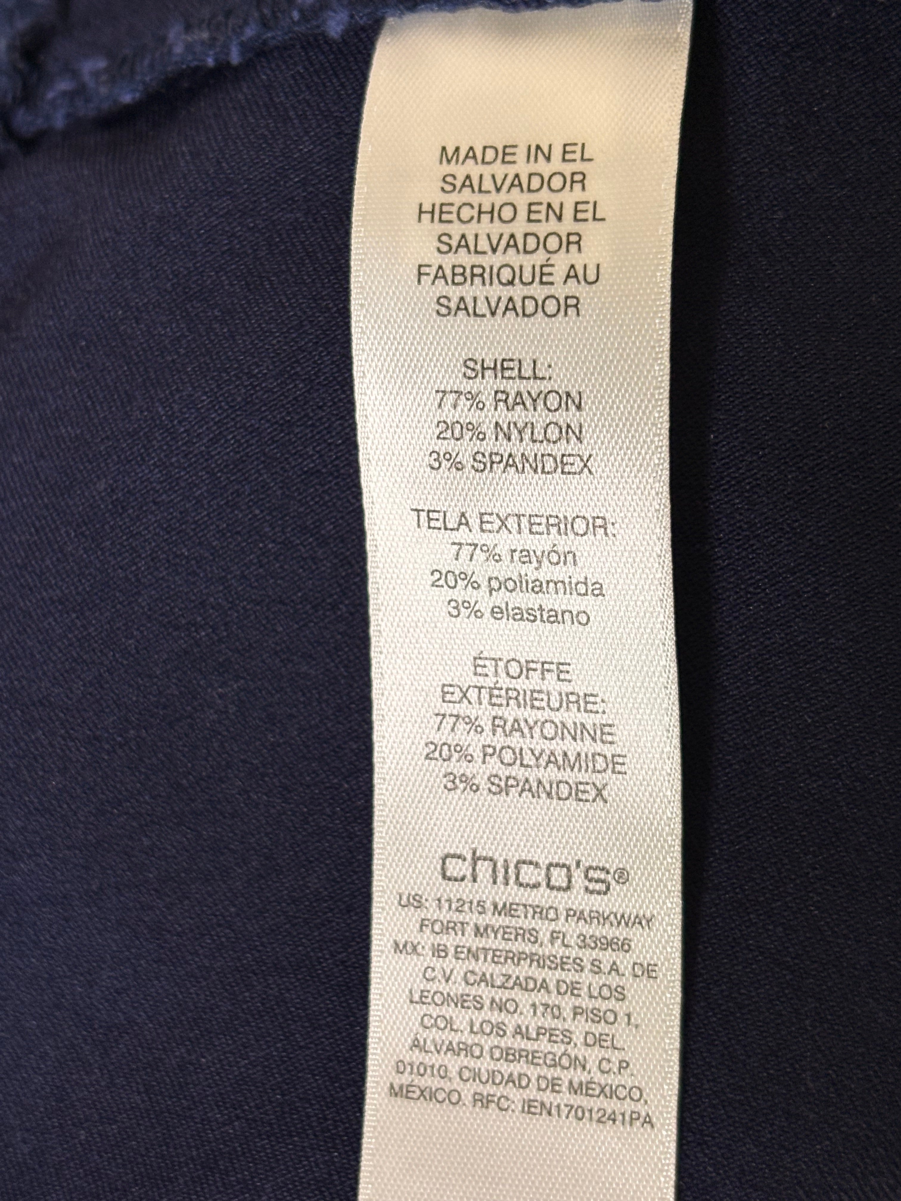 CHICO'S SIZE 1.5 US SIZE 10