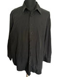 Kings Court Men's Black Button Up Shirt Size 18 1/2 35/36L