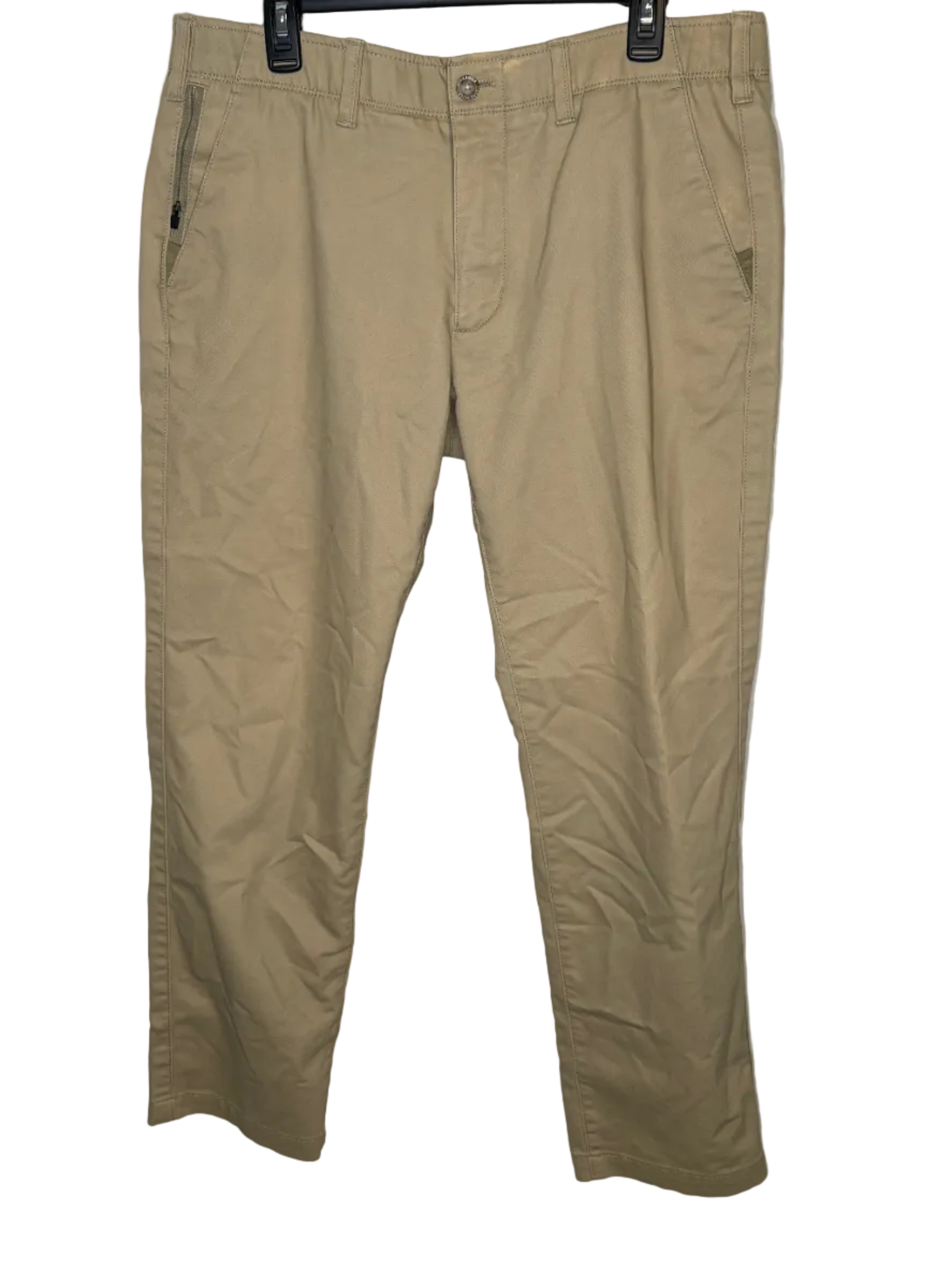 Eddie Bauer Men's Khaki Pants Cotton Polyester Spandex Size 36W 32L